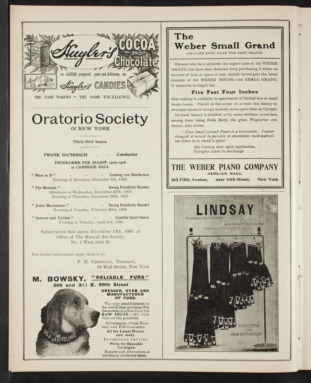 Minnie Coons with New York Symphony Orchestra, November 2, 1905, program page 6