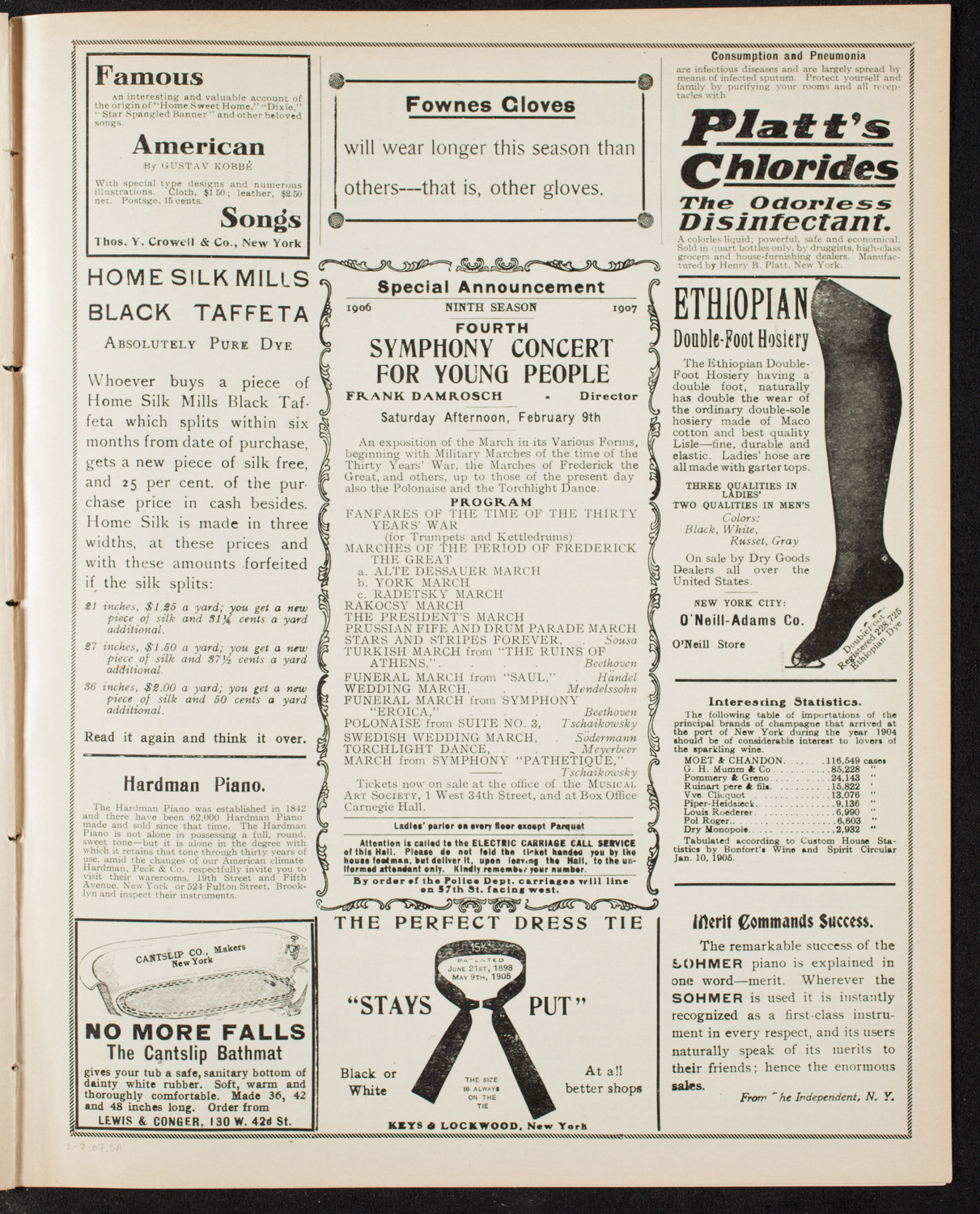 Elmendorf Lecture: Ireland, February 7, 1907, program page 9