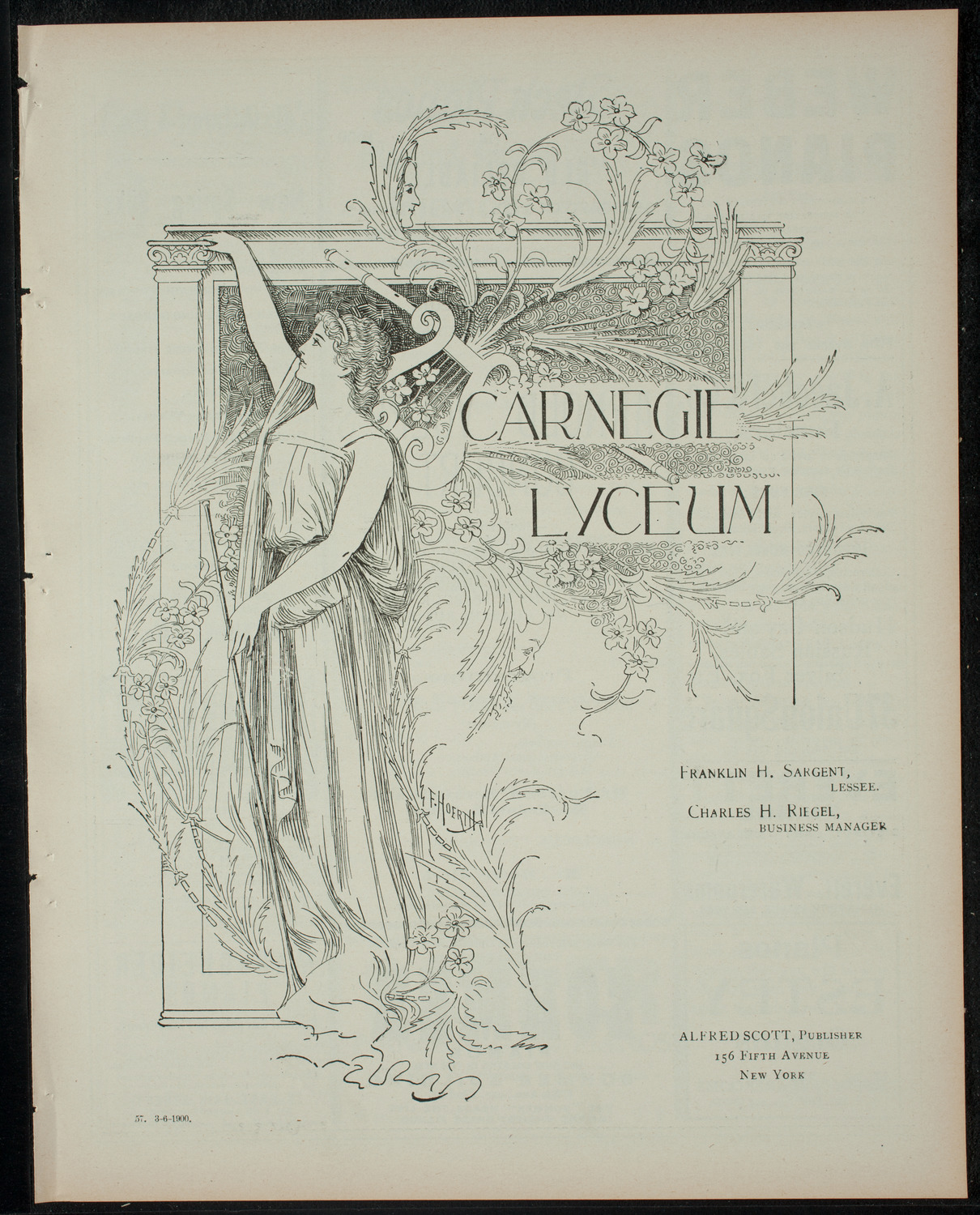 Arnold Volpe's Concert, March 6, 1900, program page 1