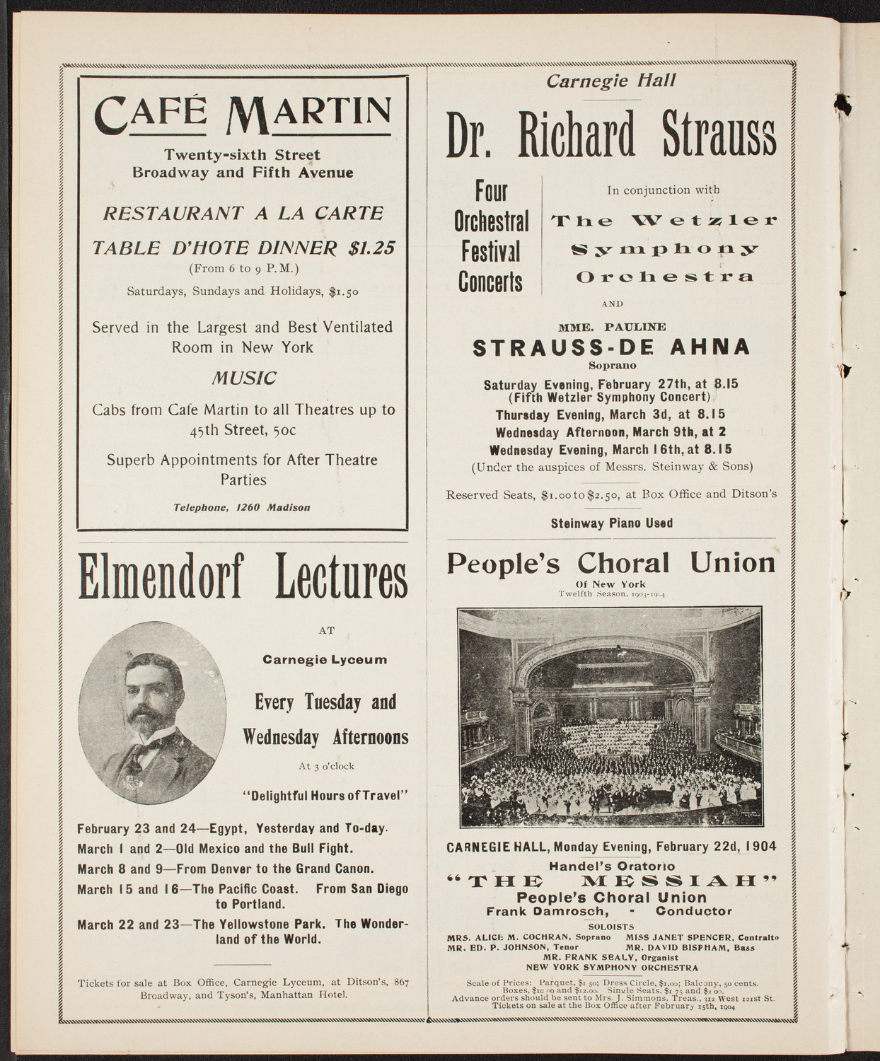 New York Philharmonic, February 13, 1904, program page 10