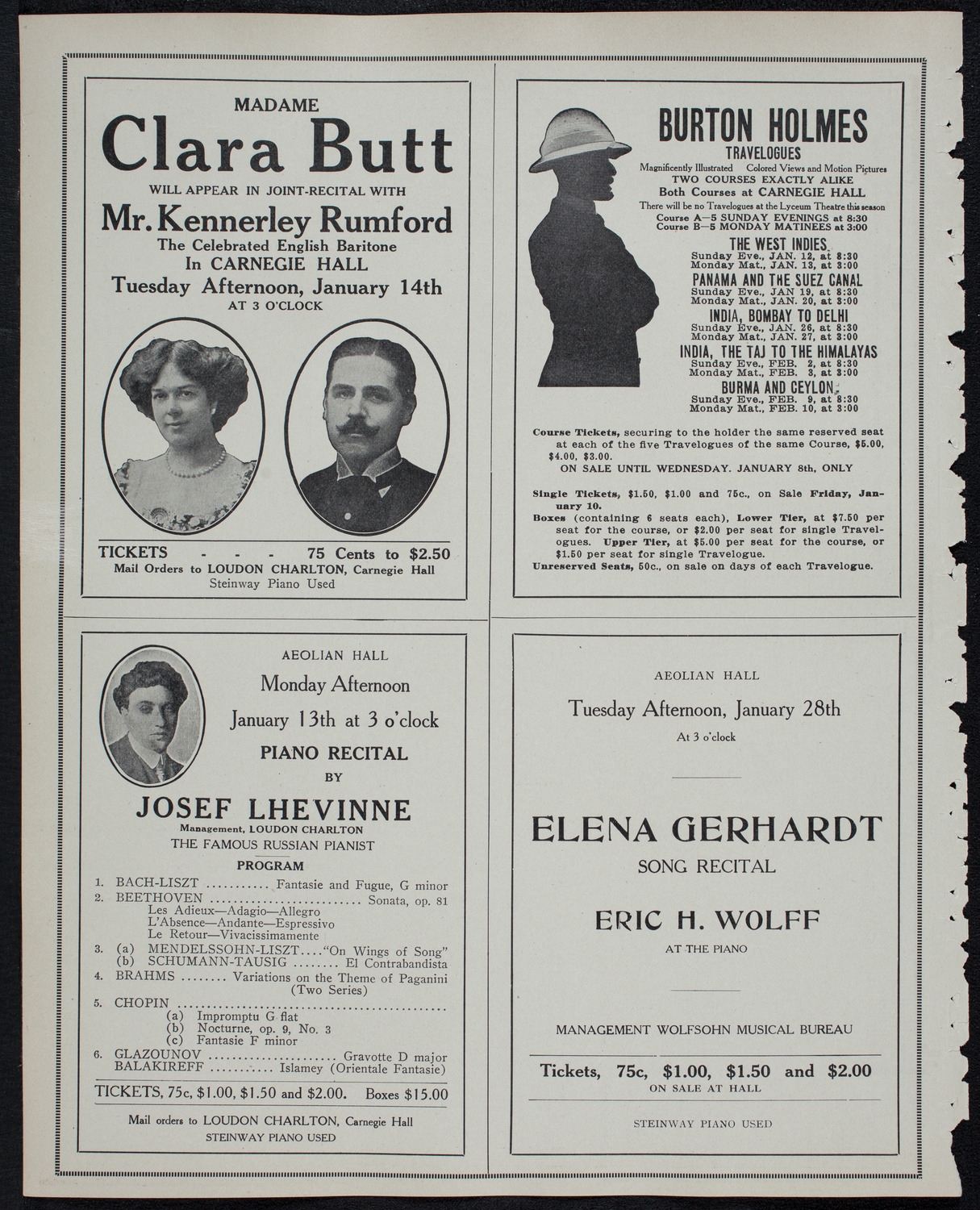Boston Symphony Orchestra, January 11, 1913, program page 10