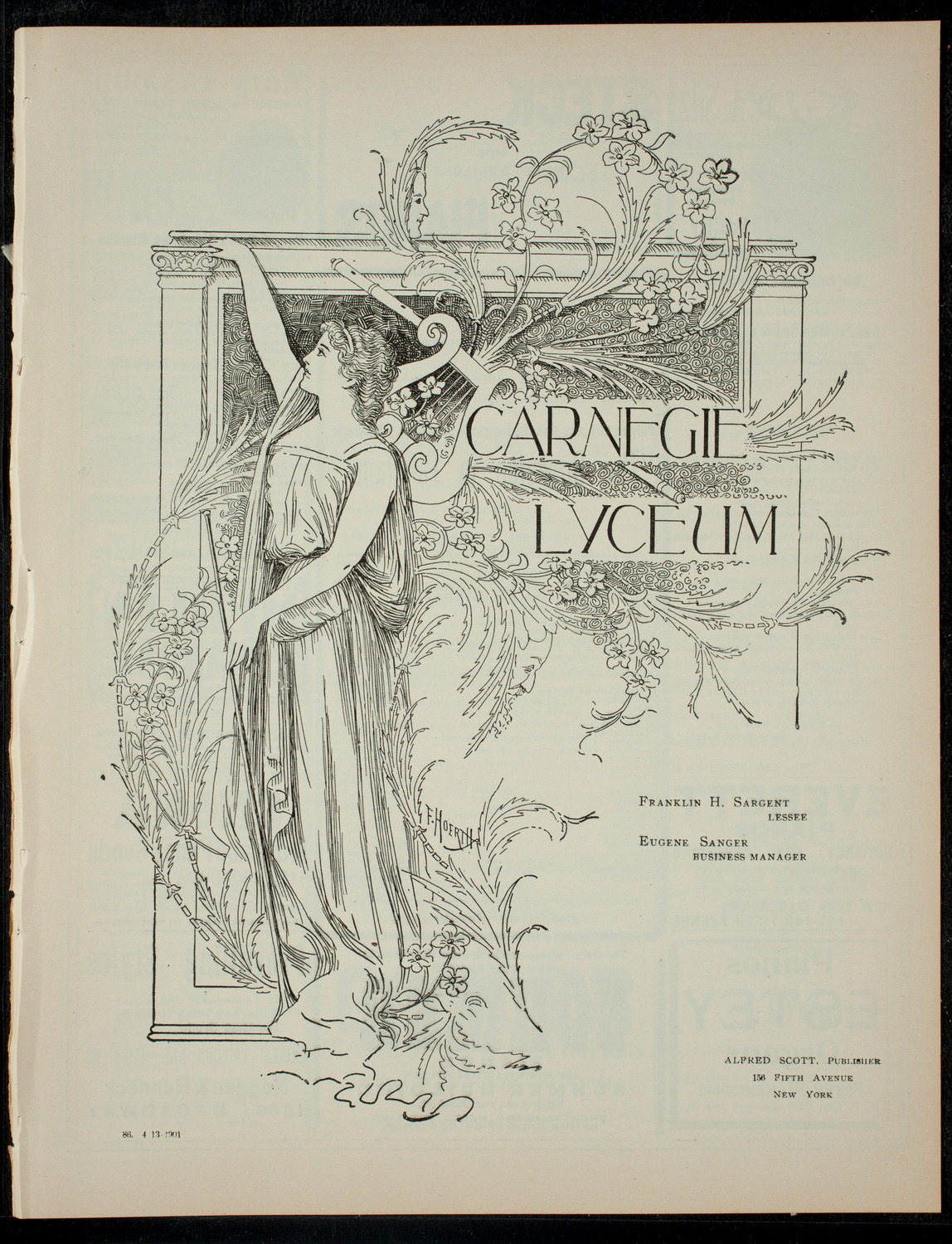 The Children's Theatre, April 13, 1901, program page 1