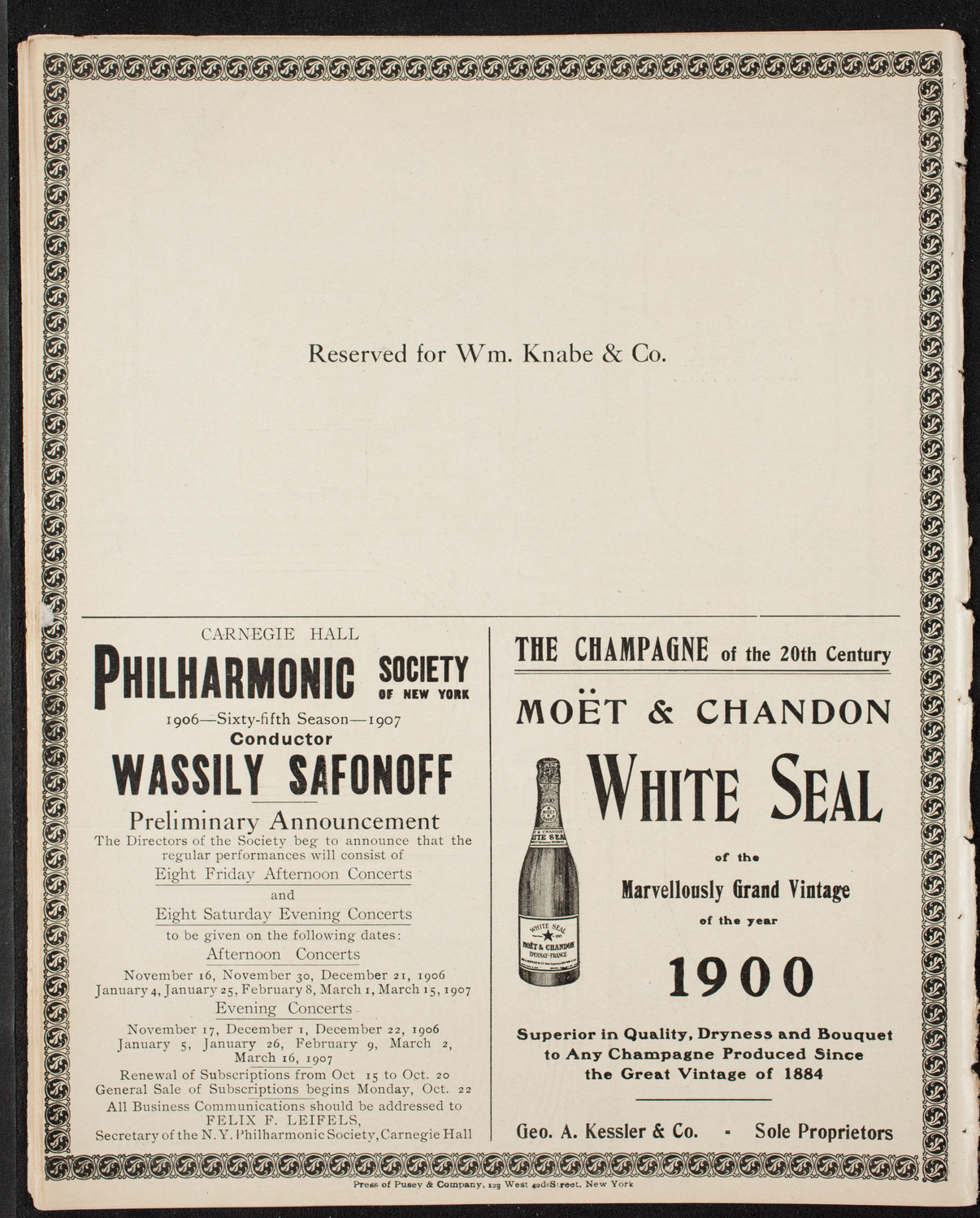 Ruggero Leoncavallo and La Scala Orchestra, October 8, 1906, program page 12