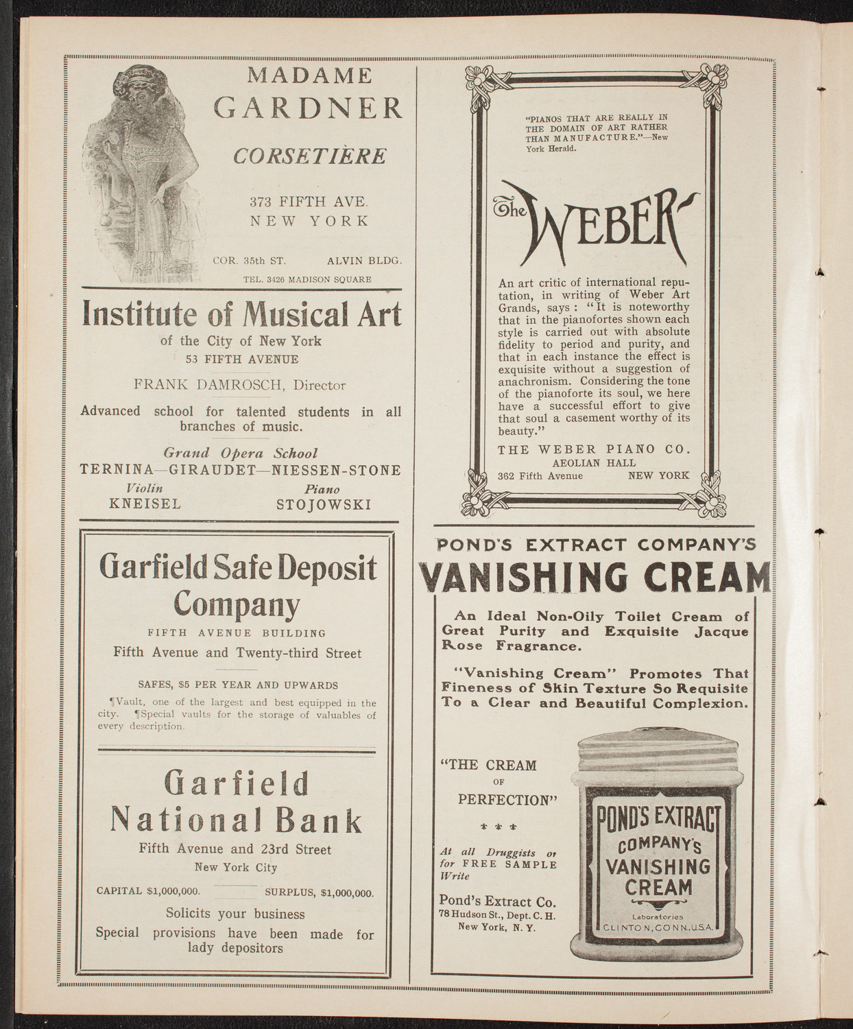 Ferruccio Busoni, Piano, February 9, 1910, program page 6