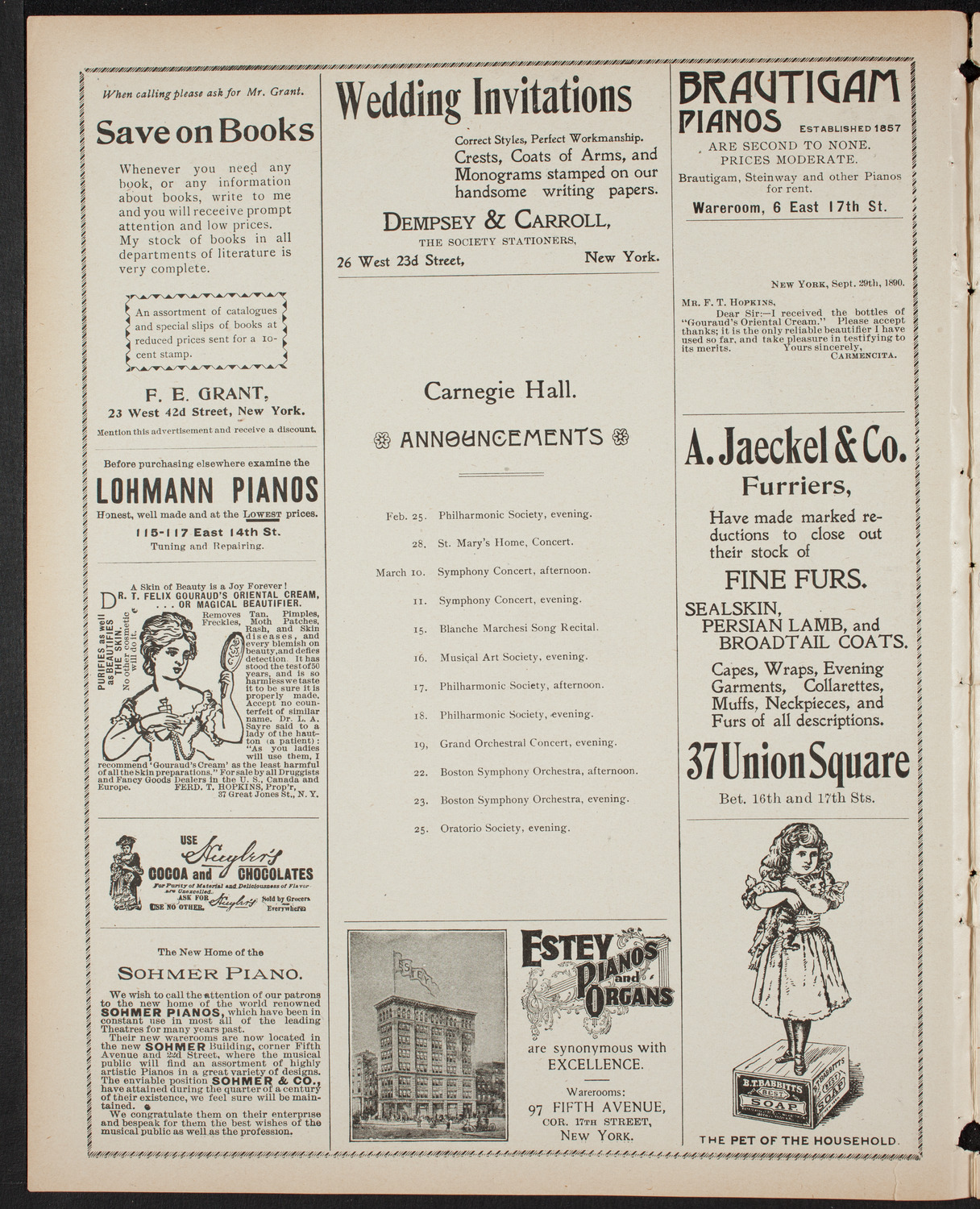 Symphony Concert for Young People, February 25, 1899, program page 2