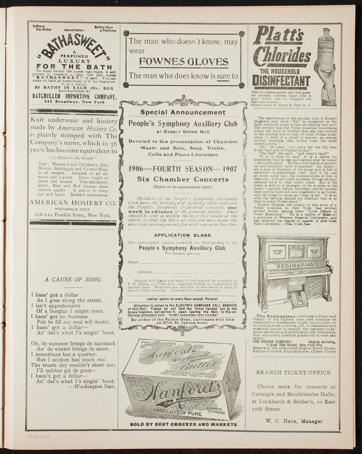 Graduation: College of Pharmacy of the City of New York, April 26, 1906, program page 9