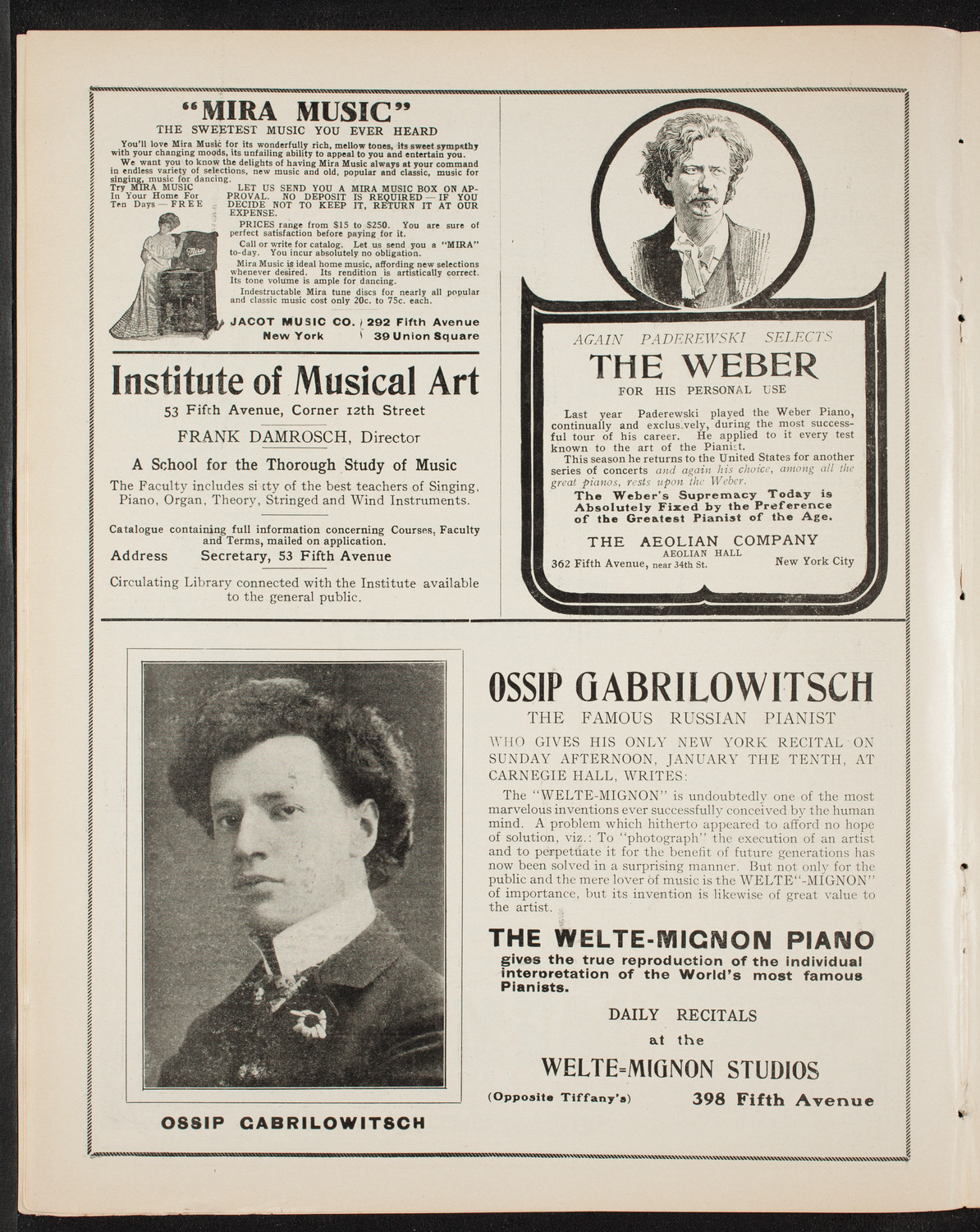 Oratorio Society of New York, December 29, 1908, program page 6