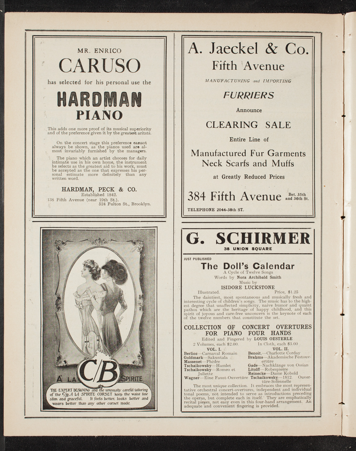 Ludwig Wüllner, Baritone, March 4, 1909, program page 8