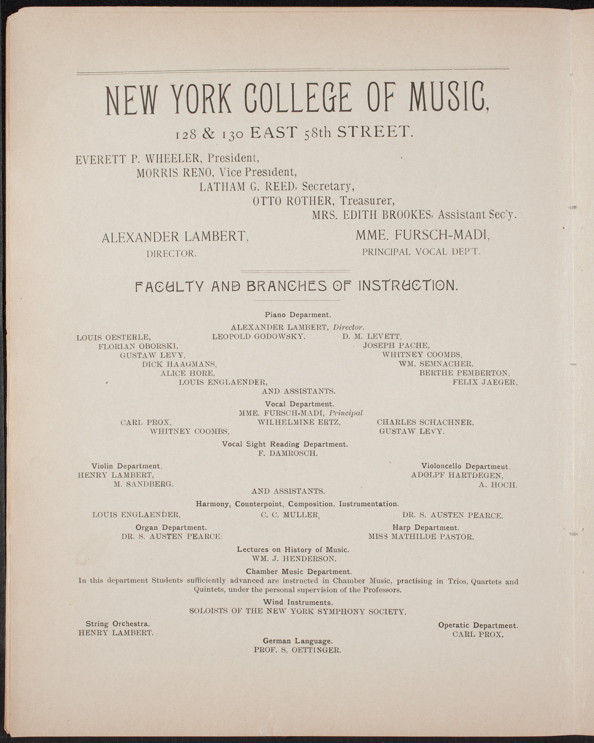 Students of New York College of Music, April 22, 1892, program page 8