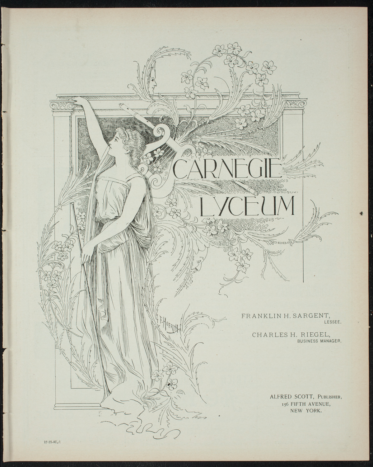 Columbia University Sophomore Class, December 21, 1897, program page 1