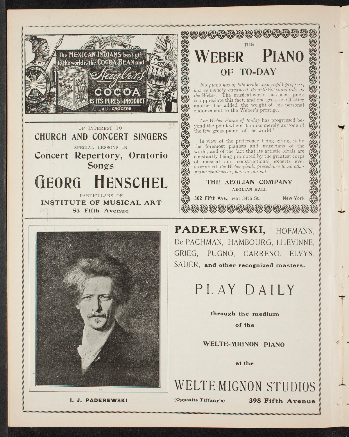 Elmendorf Lecture: Old Mexico, November 24, 1907, program page 6