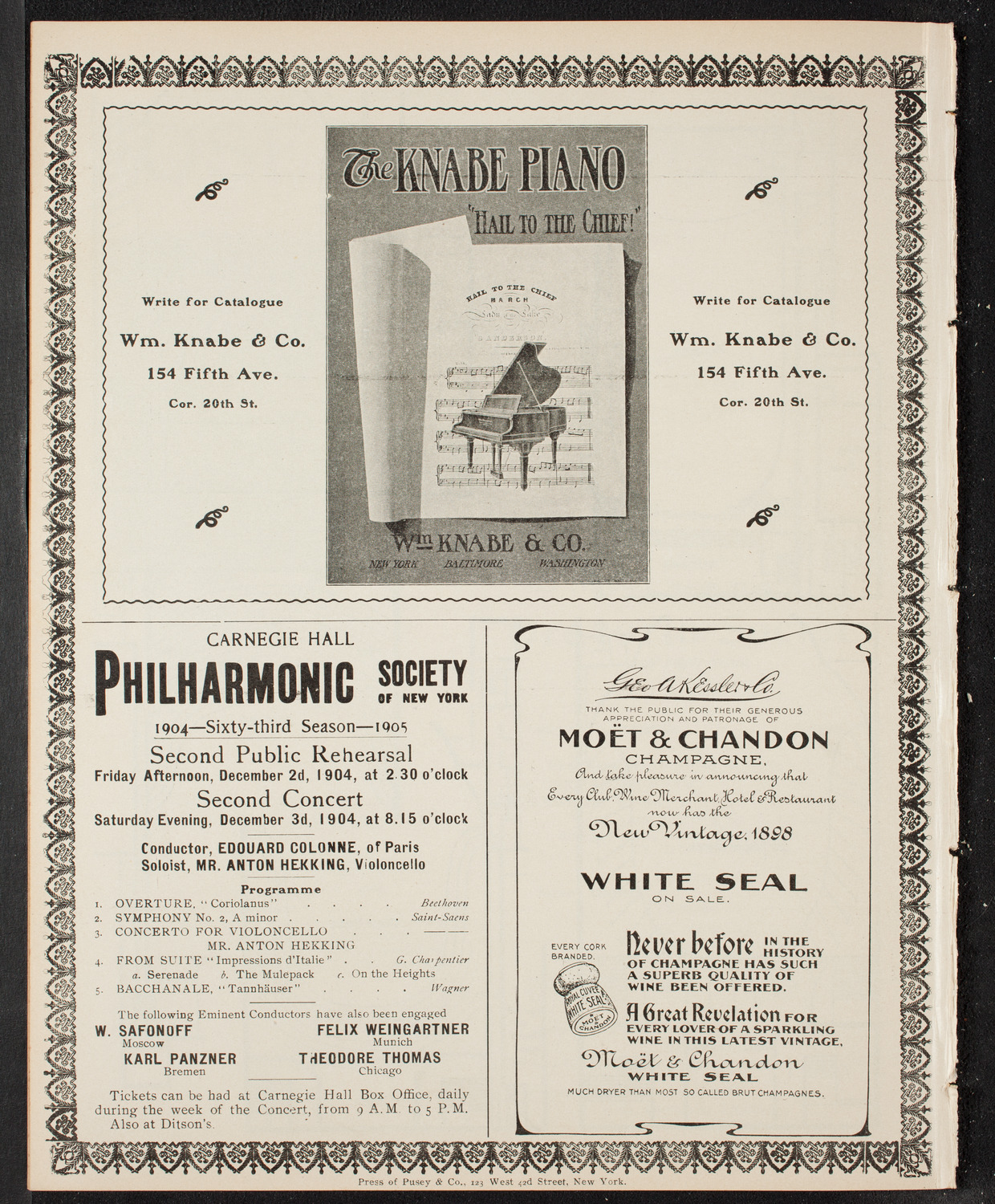 Morin's Franco-American Band, November 27, 1904, program page 12