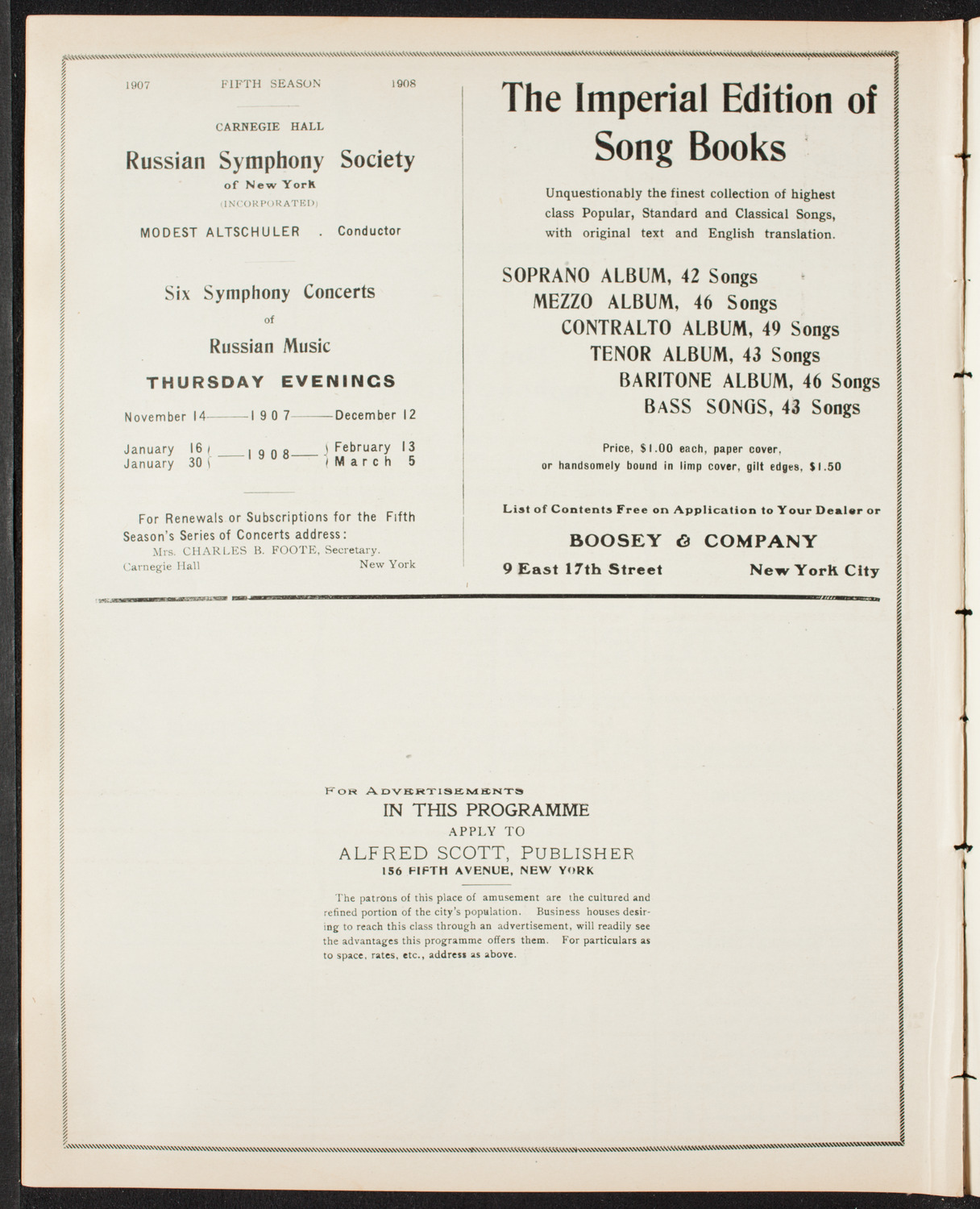 Benefit: Edvard Grieg Monument Committee, April 21, 1907, program page 10