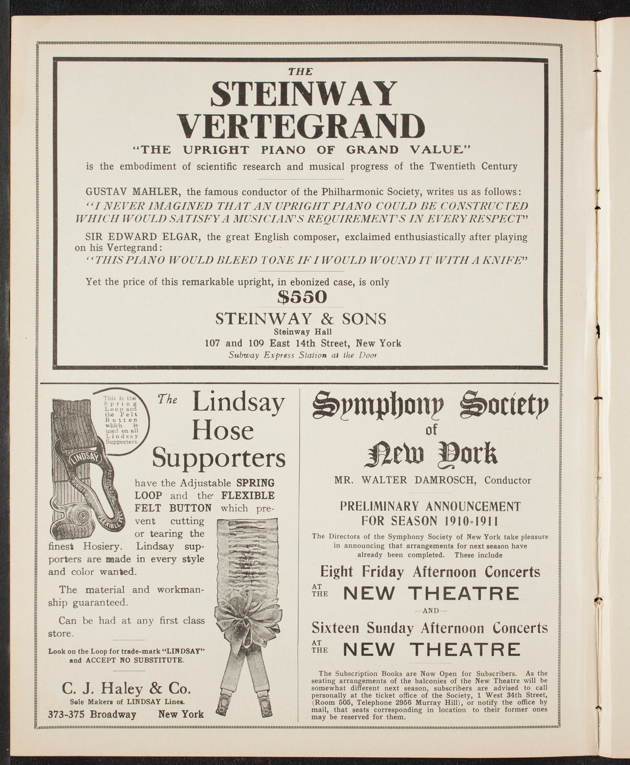 Meeting: The League for Political Education, April 21, 1910, program page 4