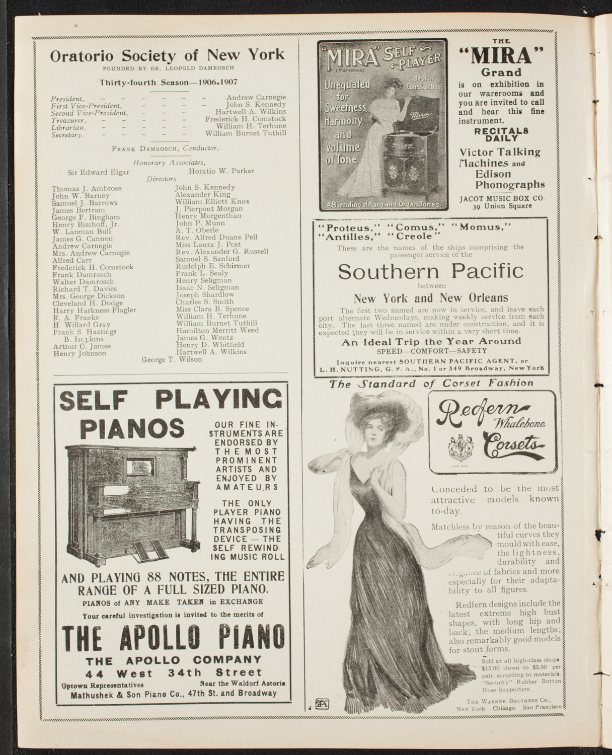 Wiener Männergesangverein (Vienna Male Choral Society), May 9, 1907, program page 2