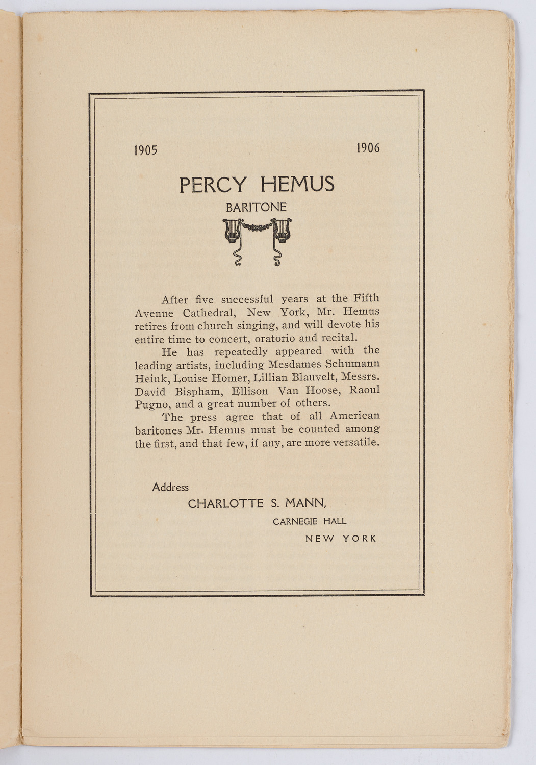 Men's Mass Meeting/ New York Festival Chorus and Orchestra, 1906