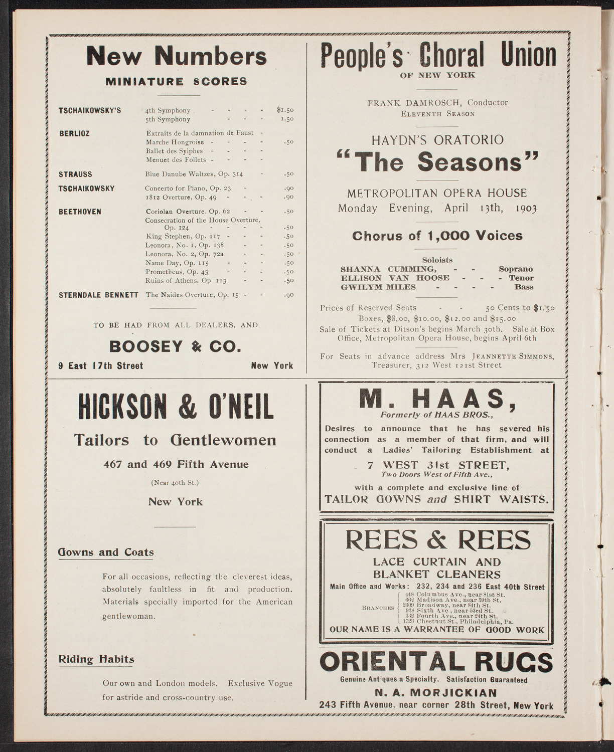 New York Philharmonic, March 13, 1903, program page 8