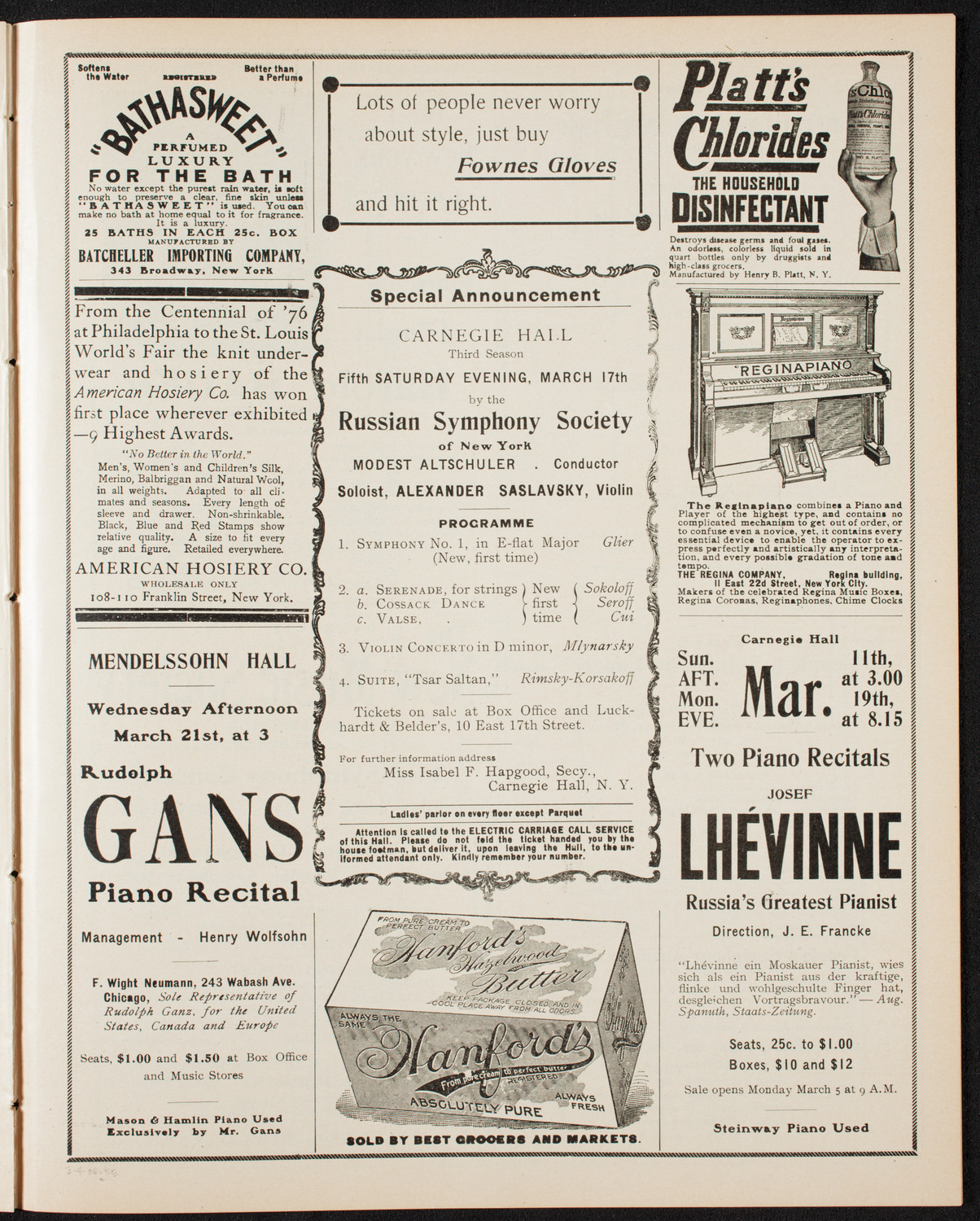 Elmendorf Lecture: Egypt, March 4, 1906, program page 9