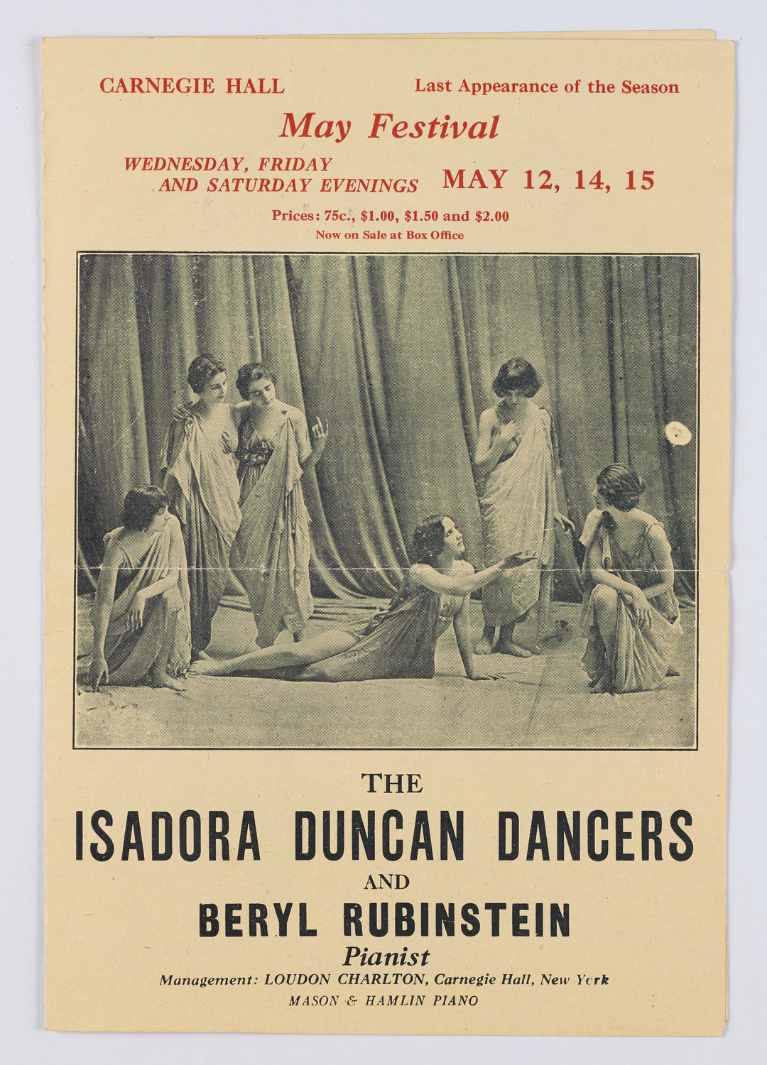Isadora Duncan Dancers, May 1920