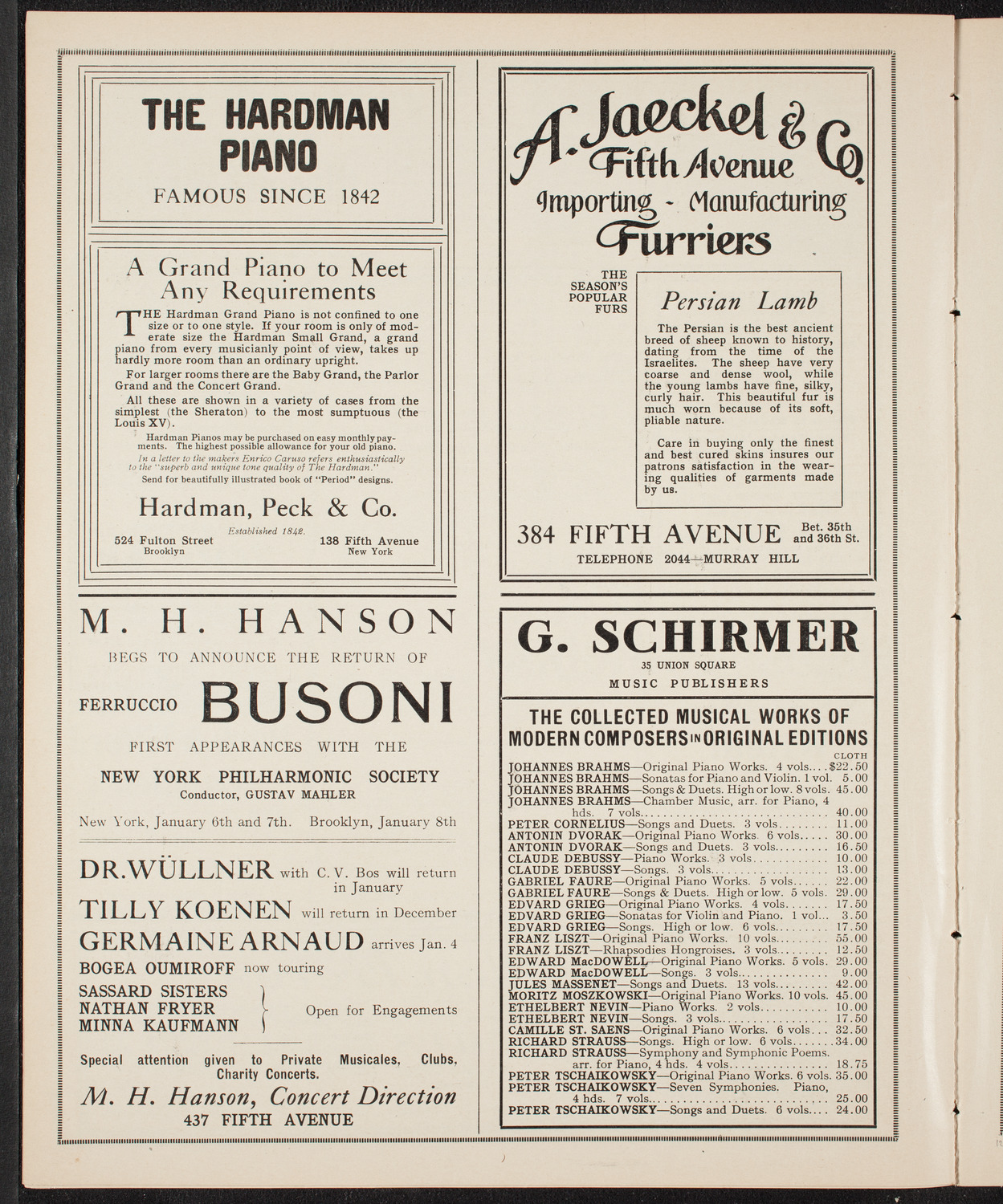 Symphony Concert for Young People, December 18, 1909, program page 8