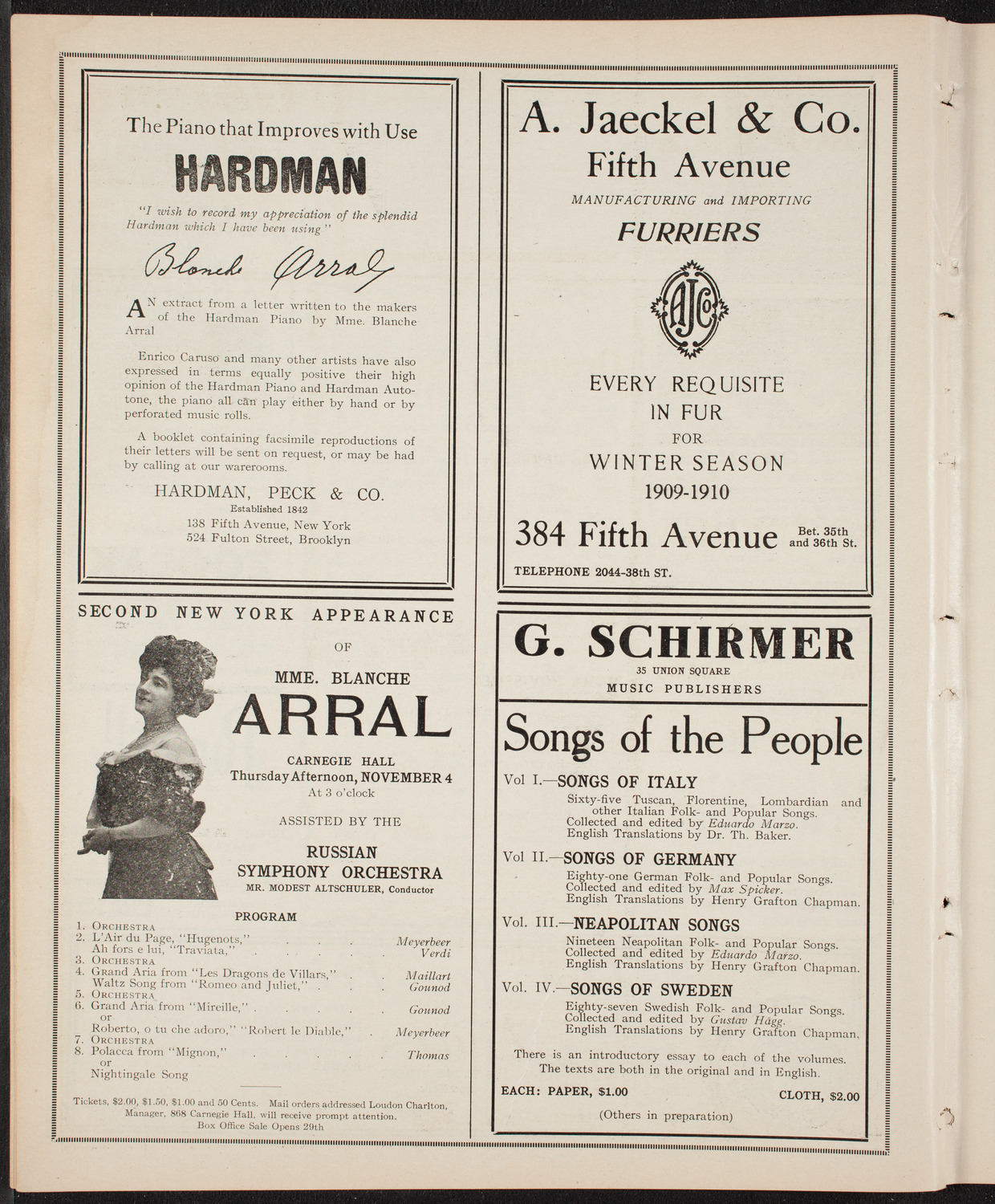 Lecture by R.G. Knowles, October 24, 1909, program page 8