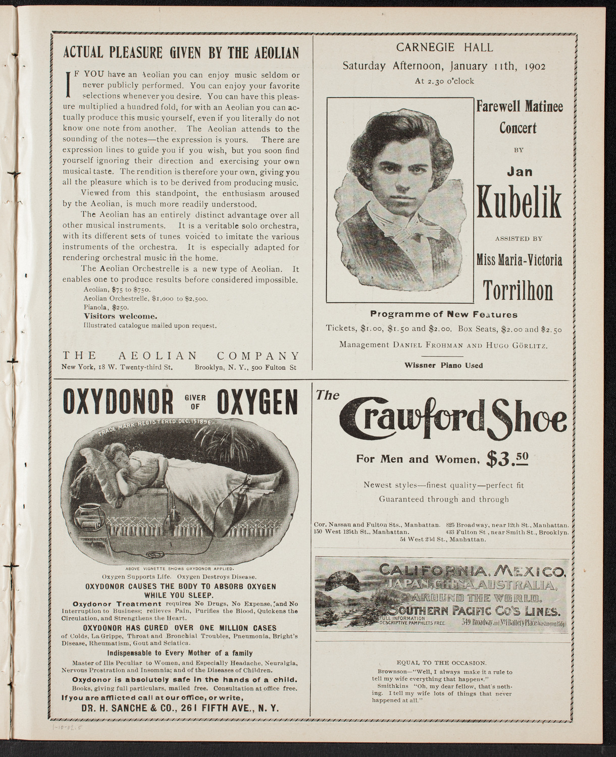 New York Philharmonic, January 10, 1902, program page 9