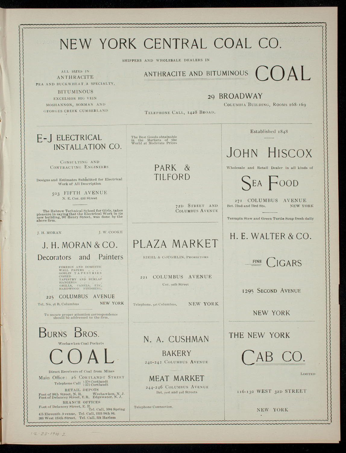 Children's Entertainment for the Benefit of the Hebrew Technical School for Girls: The Children's Theatre, December 28, 1900, program page 3