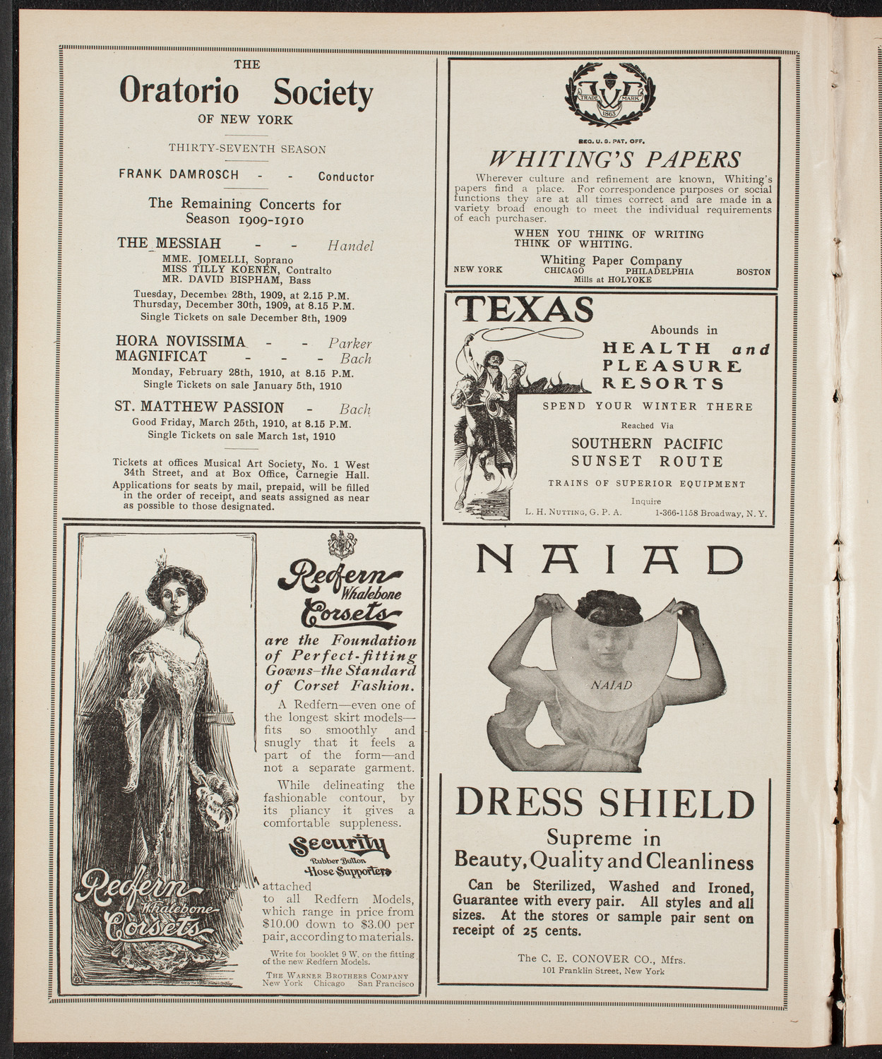 Elmendorf Lecture: At the Gates of the East, December 6, 1909, program page 2