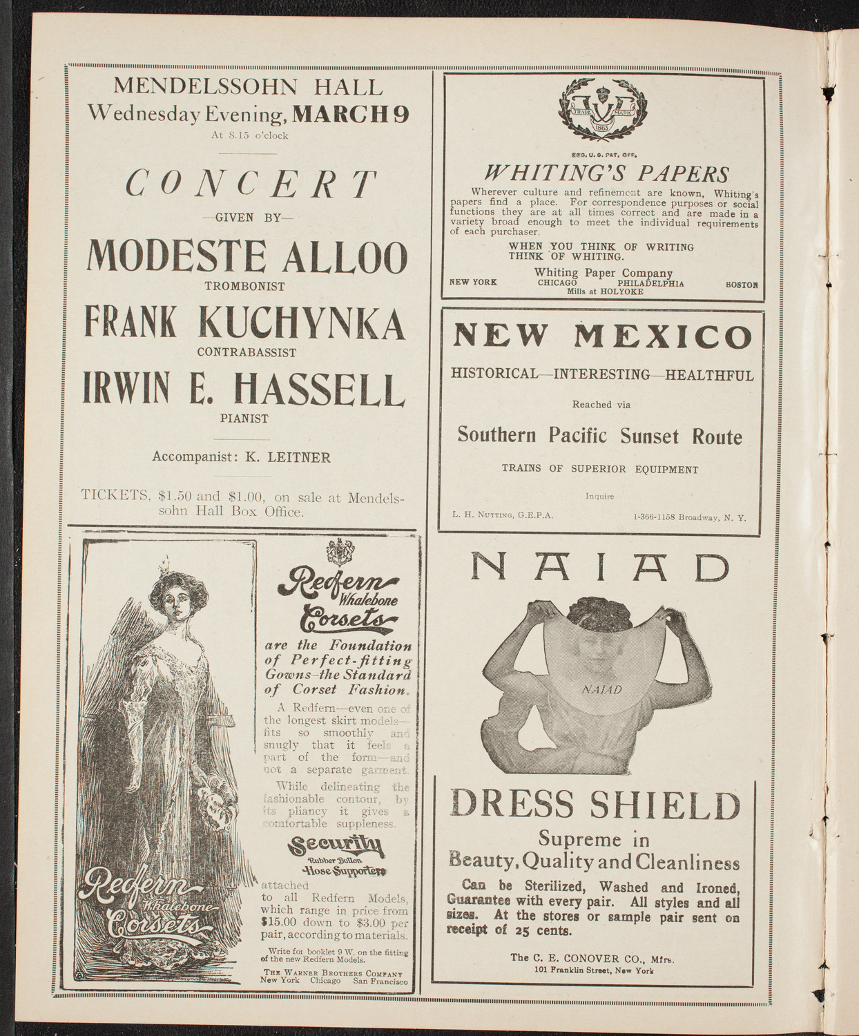 New York Symphony Orchestra, March 1, 1910, program page 2