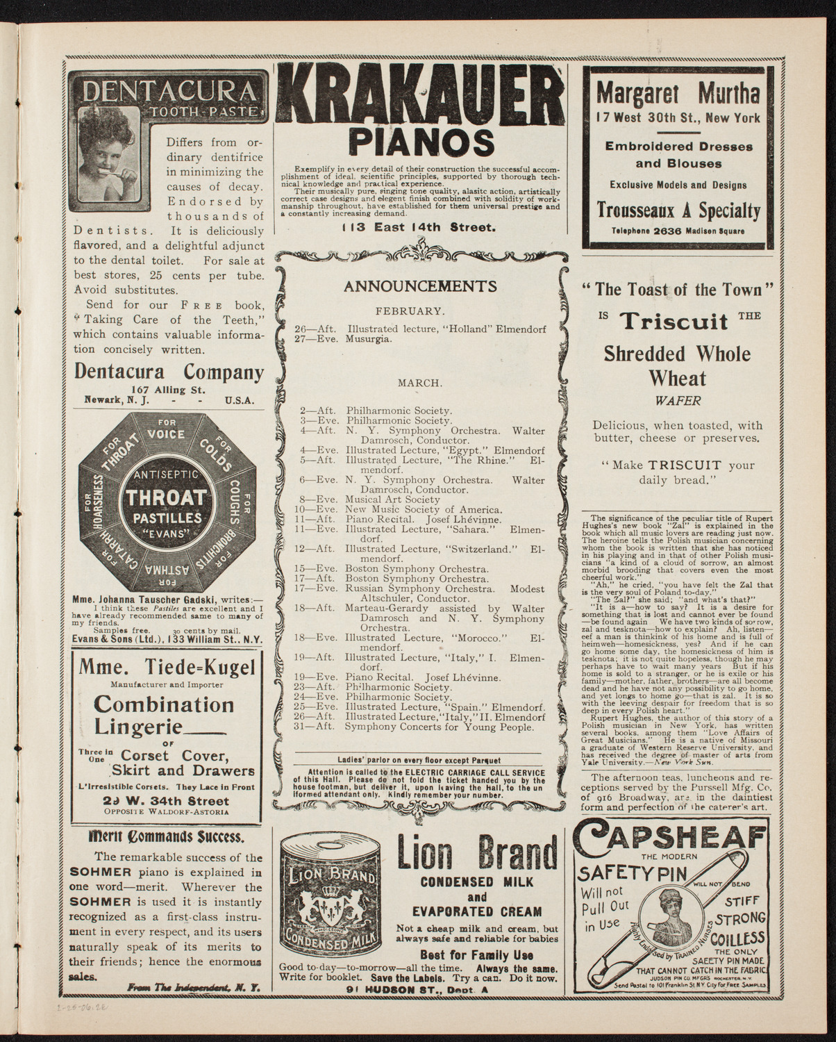 Elmendorf Lecture: Africa, February 25, 1906, program page 3