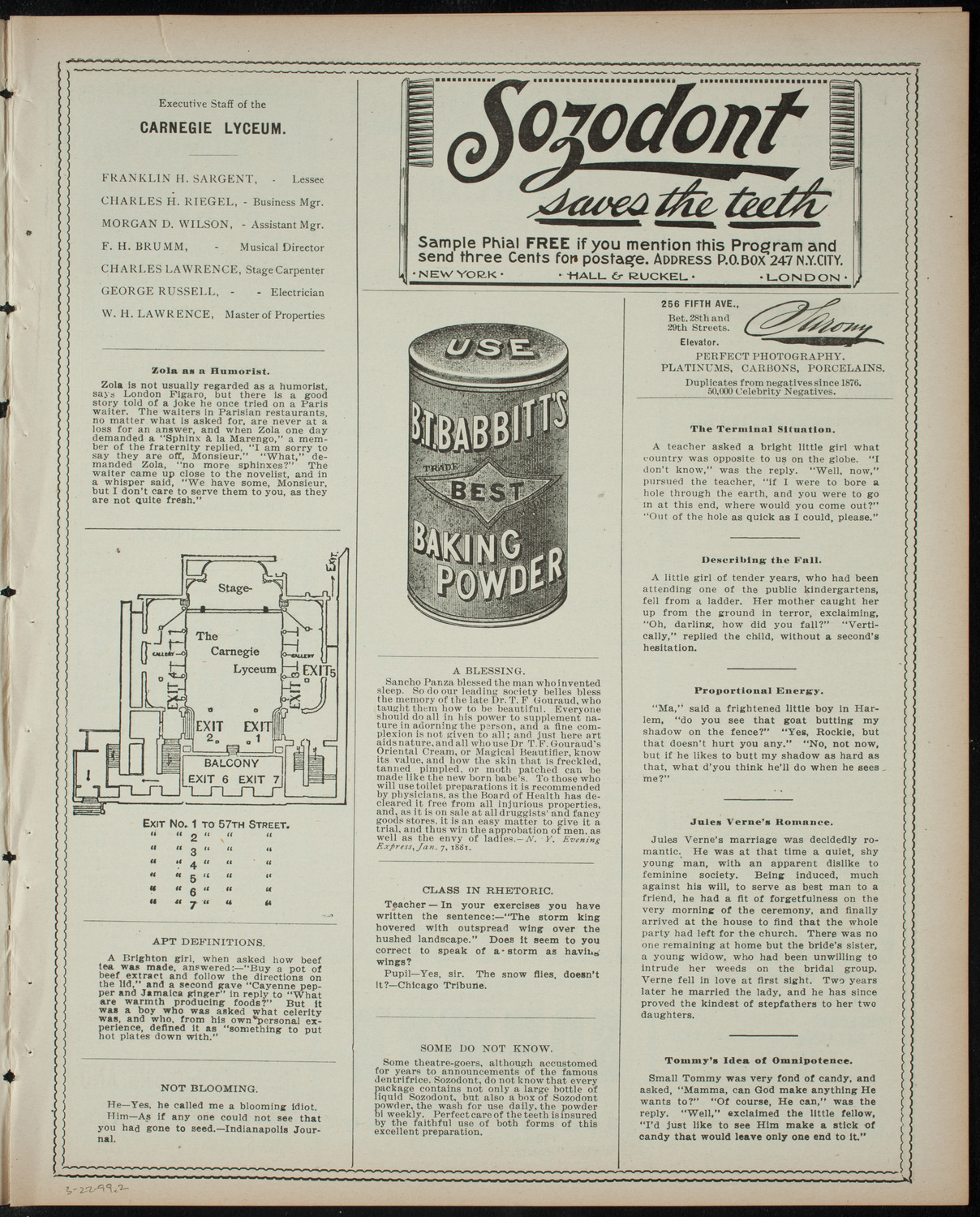 Powers-Arnold Wednesday Morning Musicale, March 22, 1899, program page 3