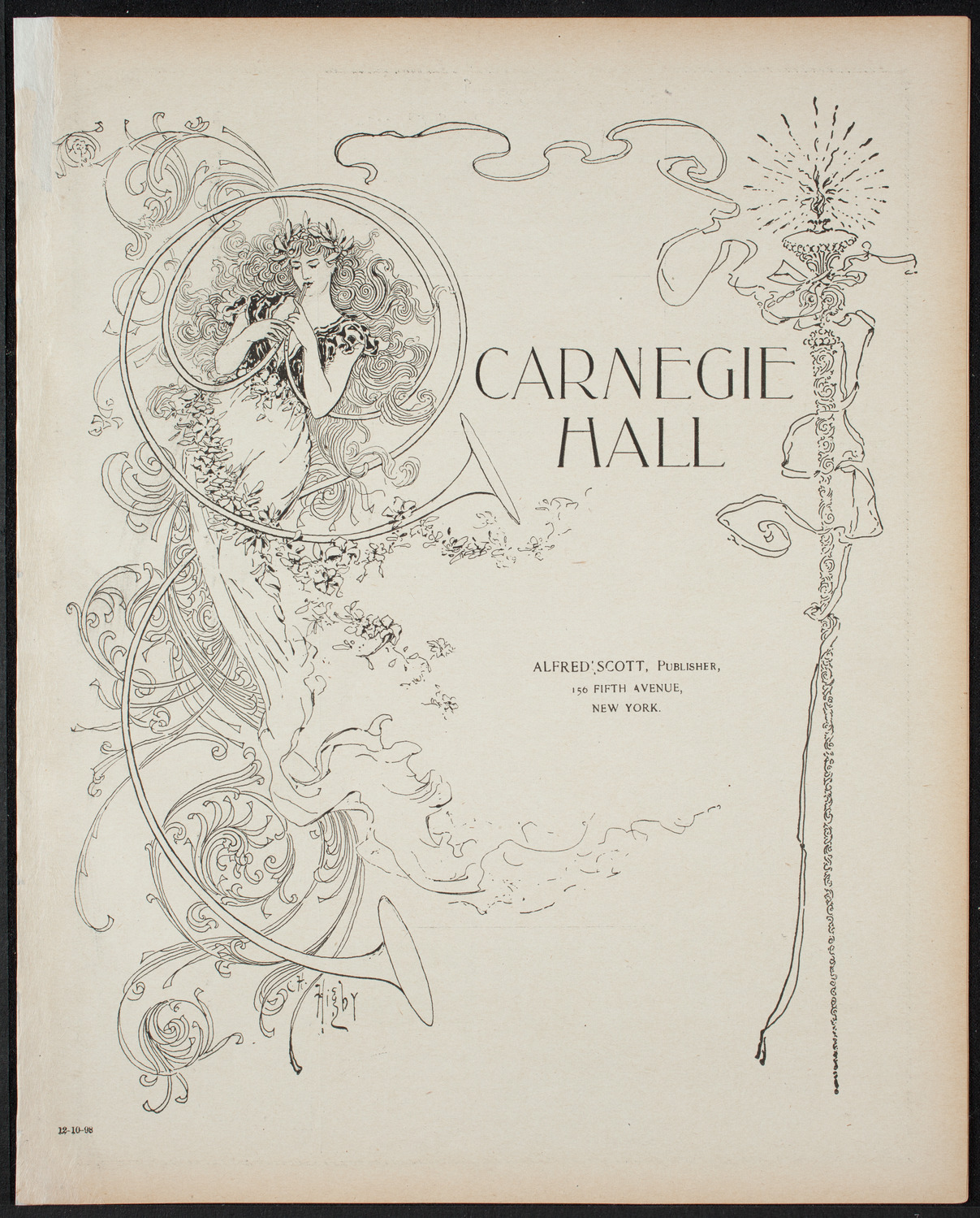 Paur Symphony Orchestra, December 10, 1898, program page 1