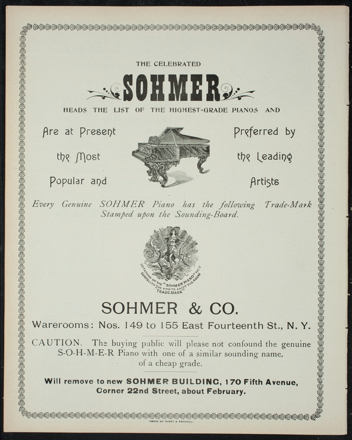 Amateur Comedy Club, December 15, 1897, program page 8