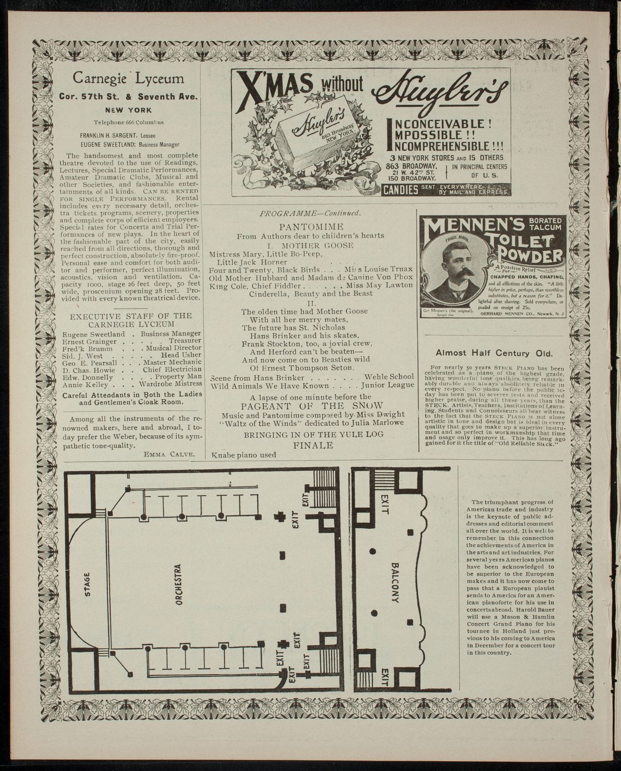 Entertainment for the Benefit of Messiah Home, December 30, 1901, program page 4