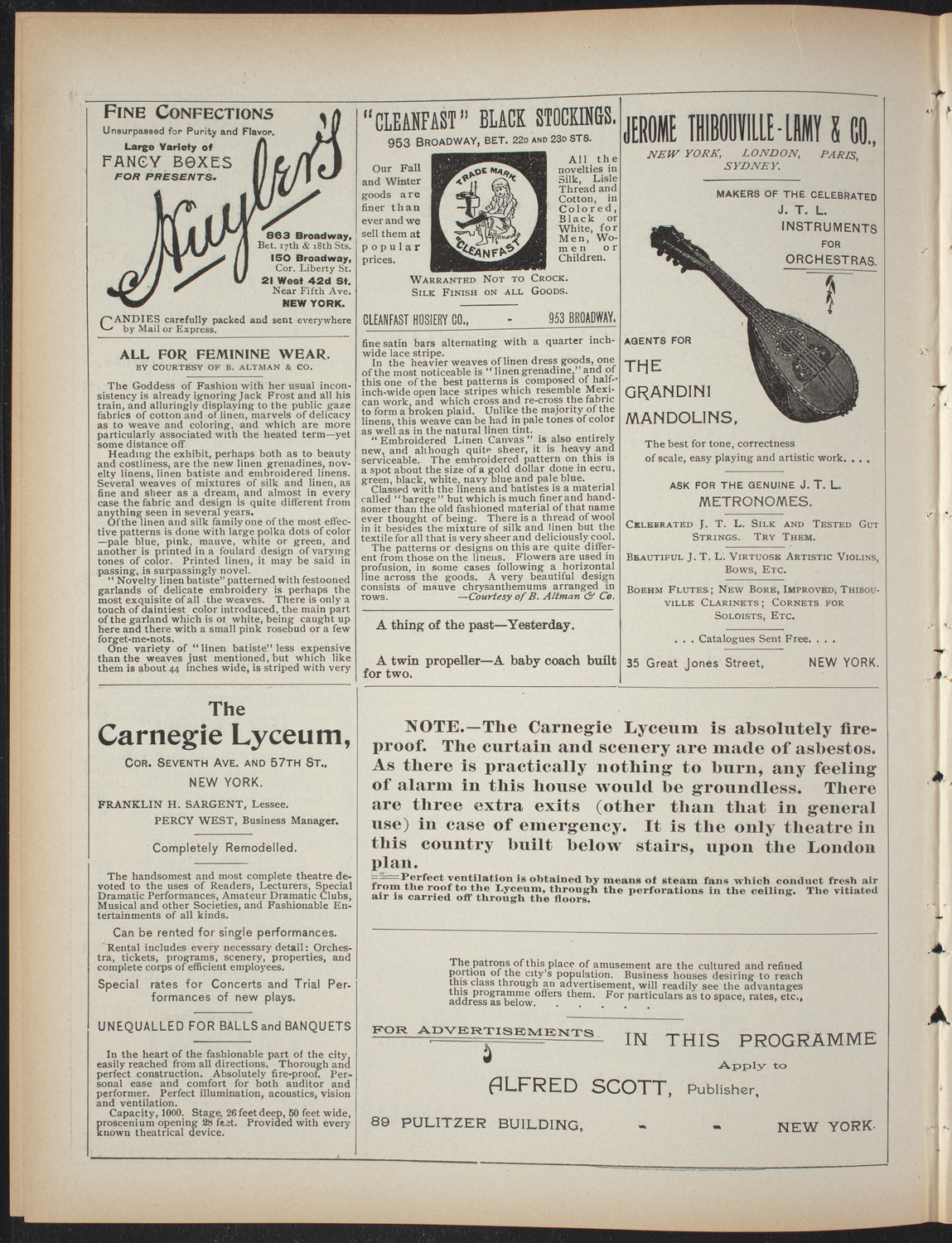 Saturday Morning Conferences on Comparative Literature, April 3, 1897, program page 4