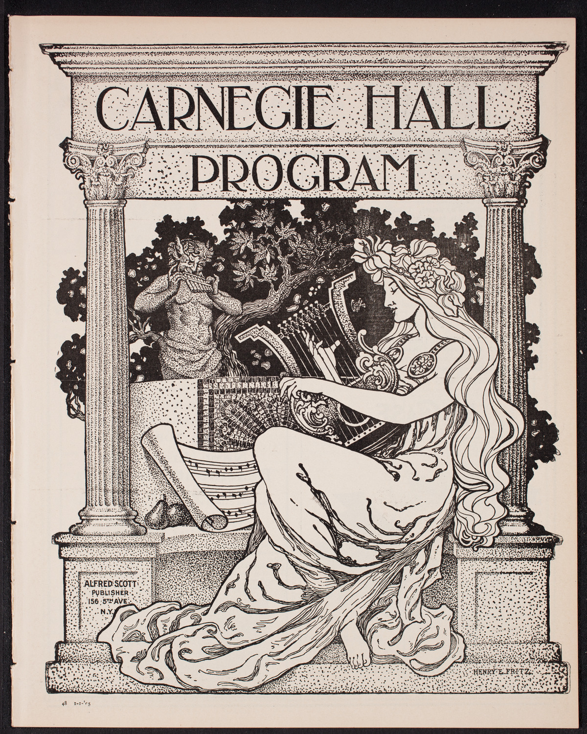 Vladimir de Pachmann, Piano, January 1, 1905, program page 1