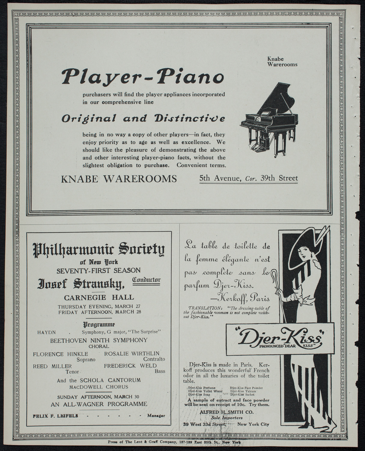 Ernest Schelling, Piano, March 26, 1913, program page 12