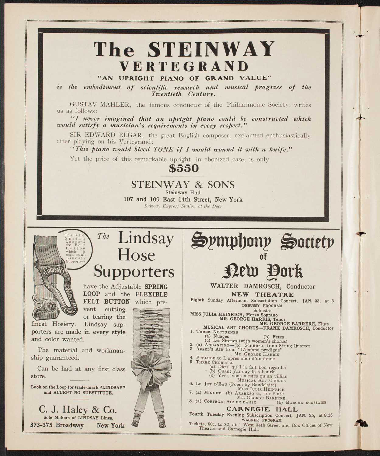 Symphony Concert for Young People, January 22, 1910, program page 4