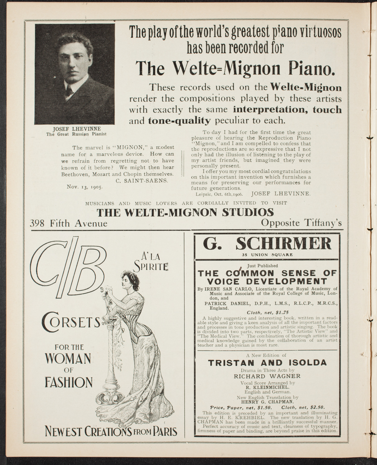 Lillian Nordica, Soprano, with the New York Philharmonic, January 8, 1907, program page 8