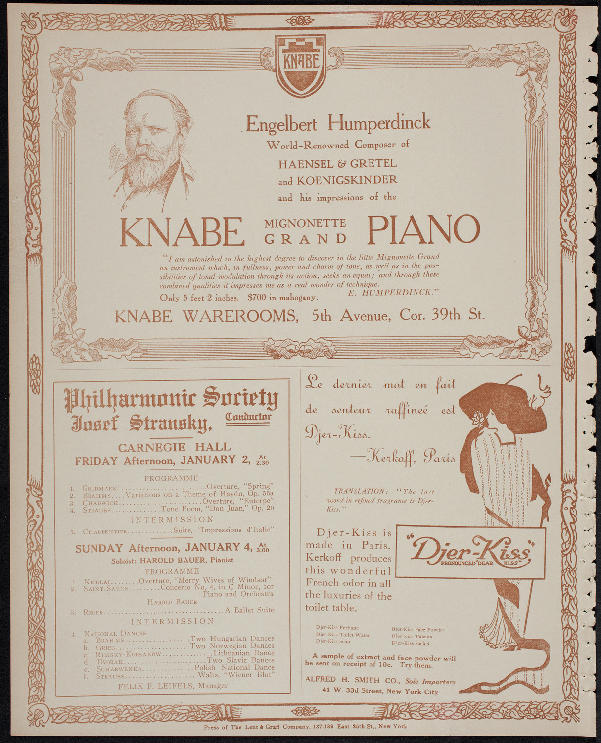 Jeanne Jomelli, Soprano, and William Hinshaw, Baritone, December 28, 1913, program page 12