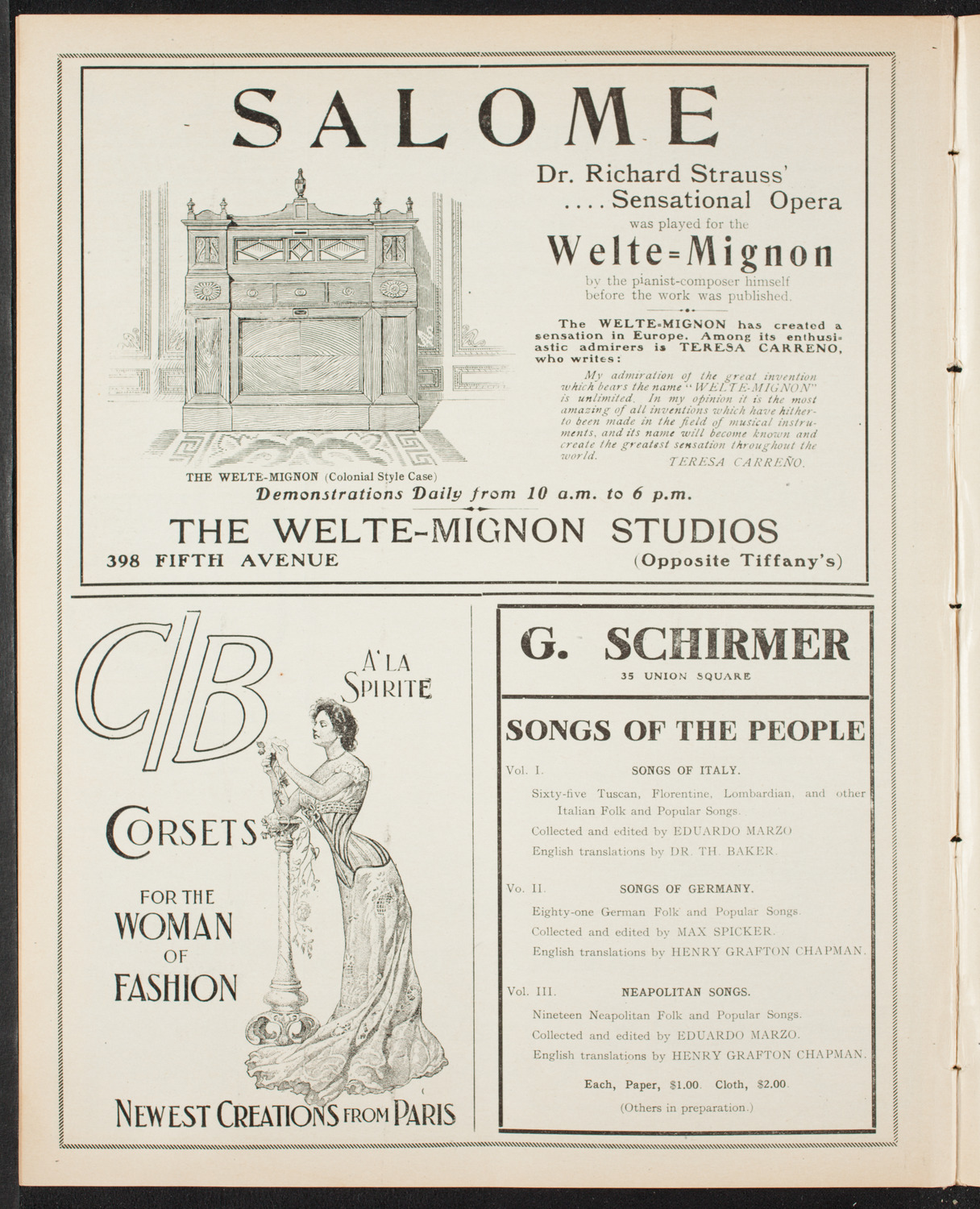 Boston Symphony Orchestra, March 23, 1907, program page 8