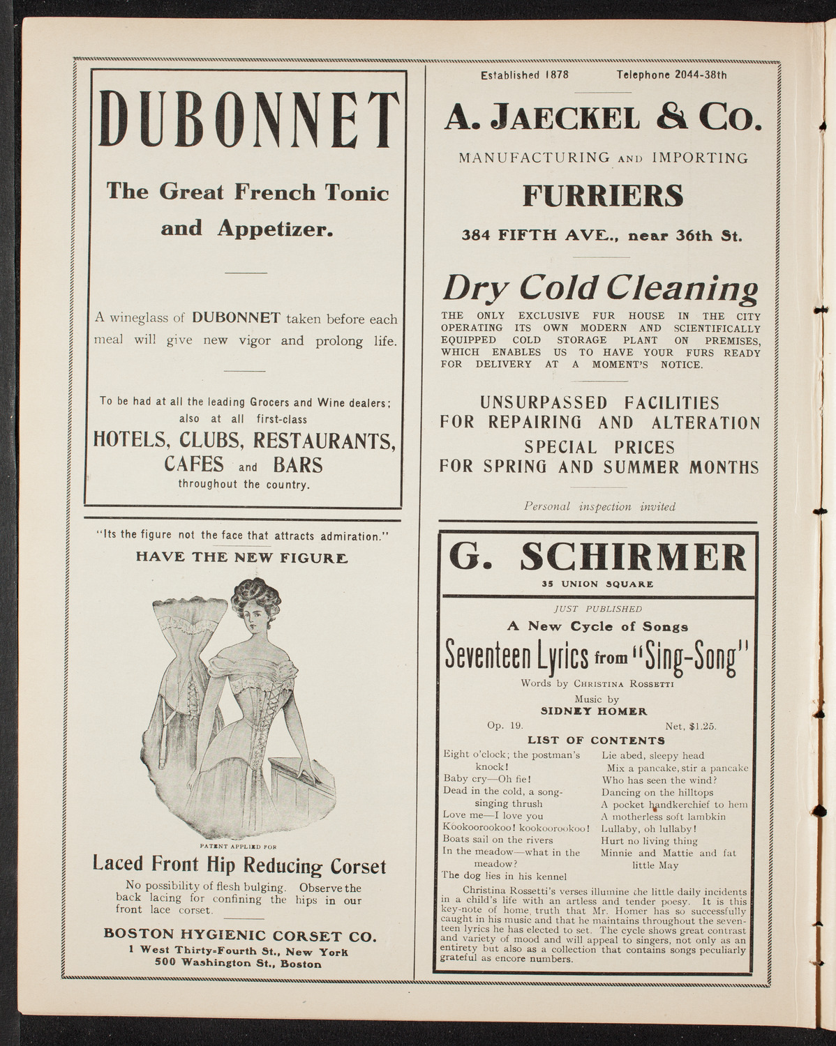 Graduation: Columbia University College of Pharmacy, April 30, 1908, program page 8