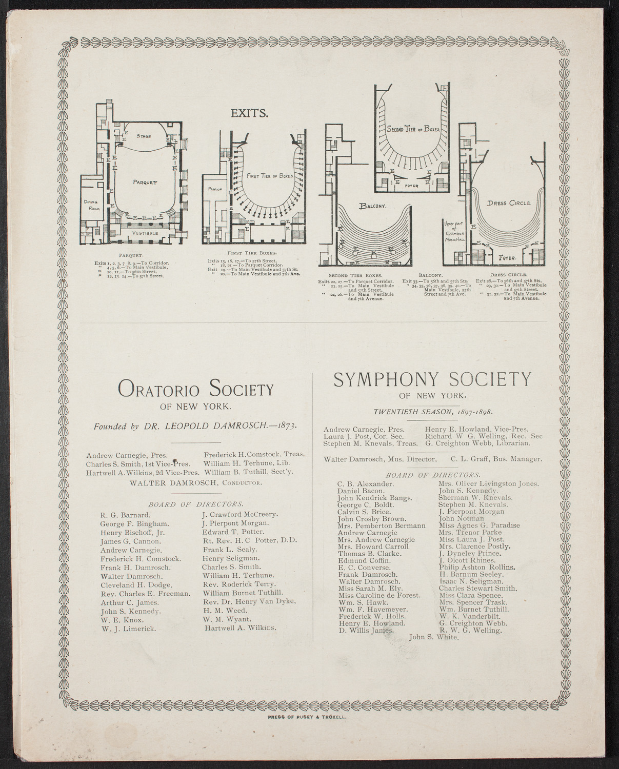 New York Philharmonic, January 7, 1898, program page 8