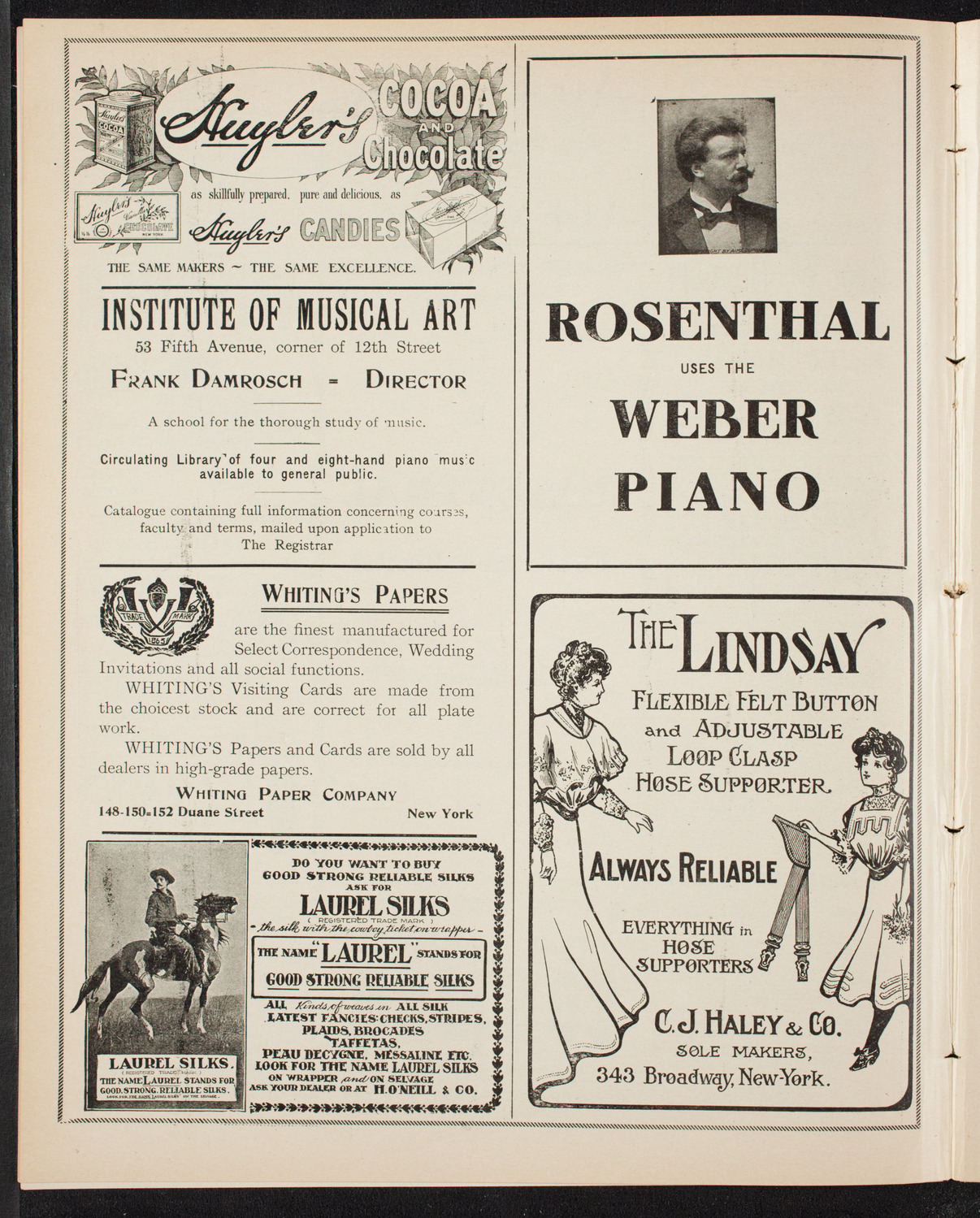 Moriz Rosenthal, Piano, November 17, 1906, program page 6