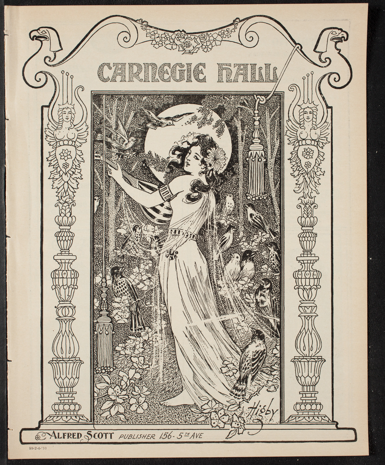 New York Philharmonic, February 4, 1910, program page 1