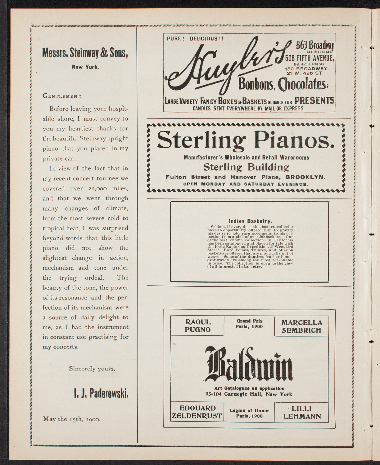 Oratorio Society of New York, March 24, 1903, program page 4