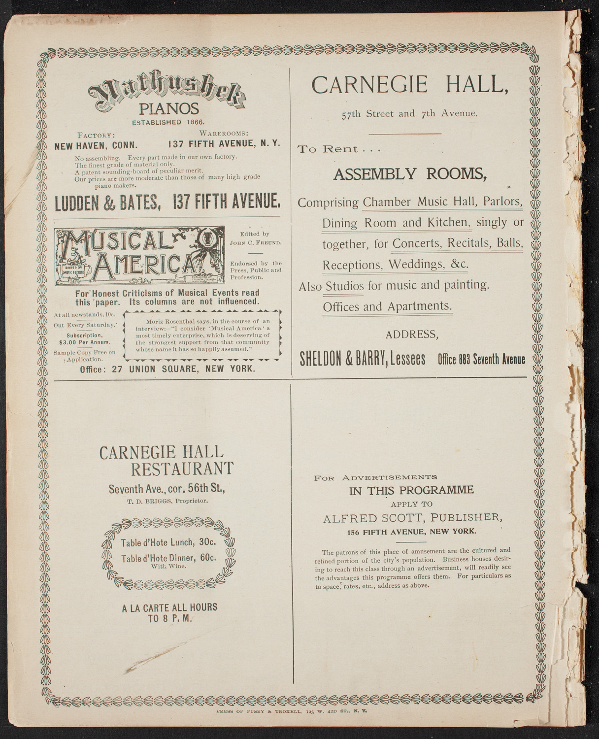 Graduation: College of St. Francis Xavier, June 26, 1899, program page 6