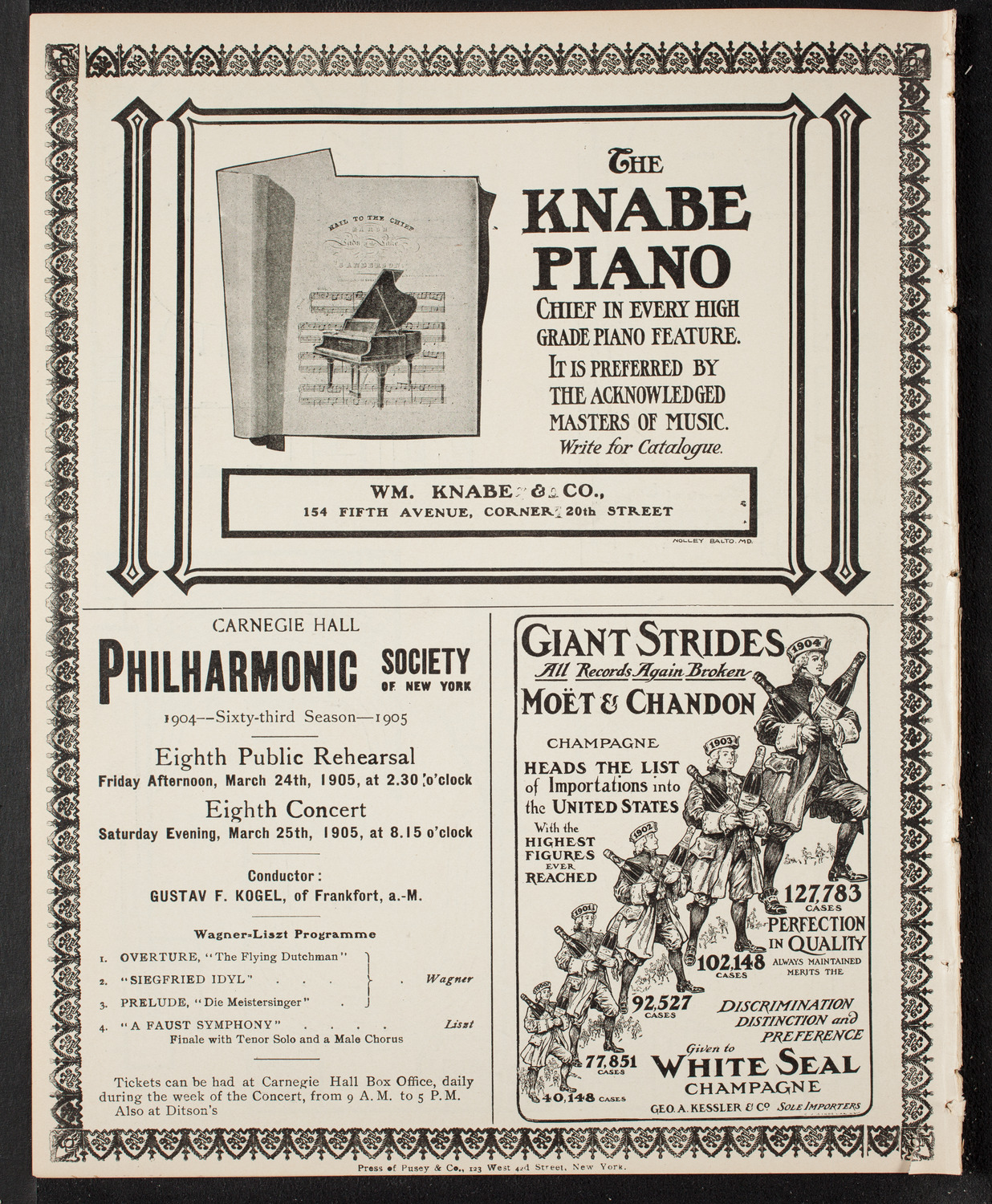 Oratorio Society of New York, March 14, 1905, program page 12