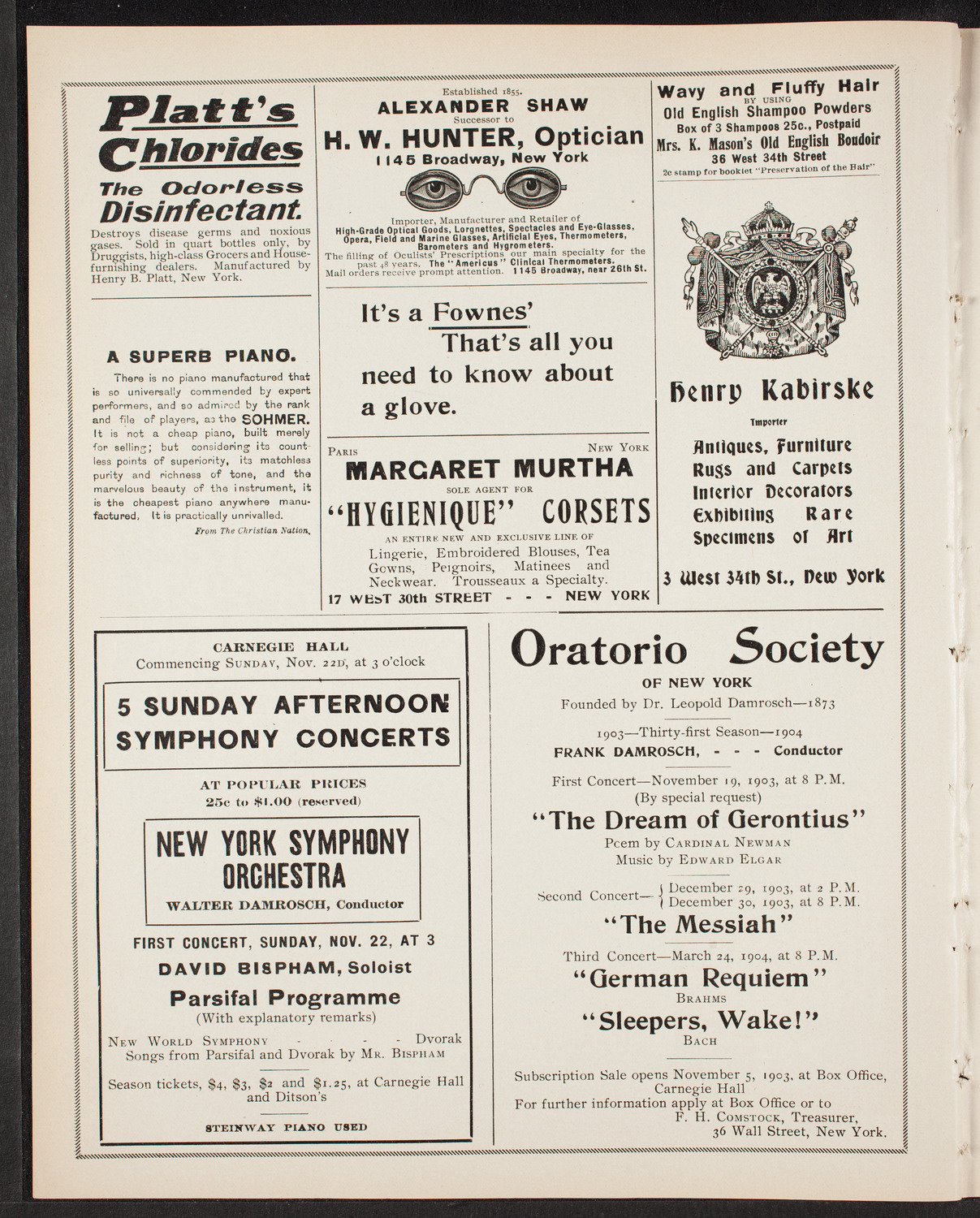 Edwin Grasse with Orchestra, November 12, 1903, program page 2