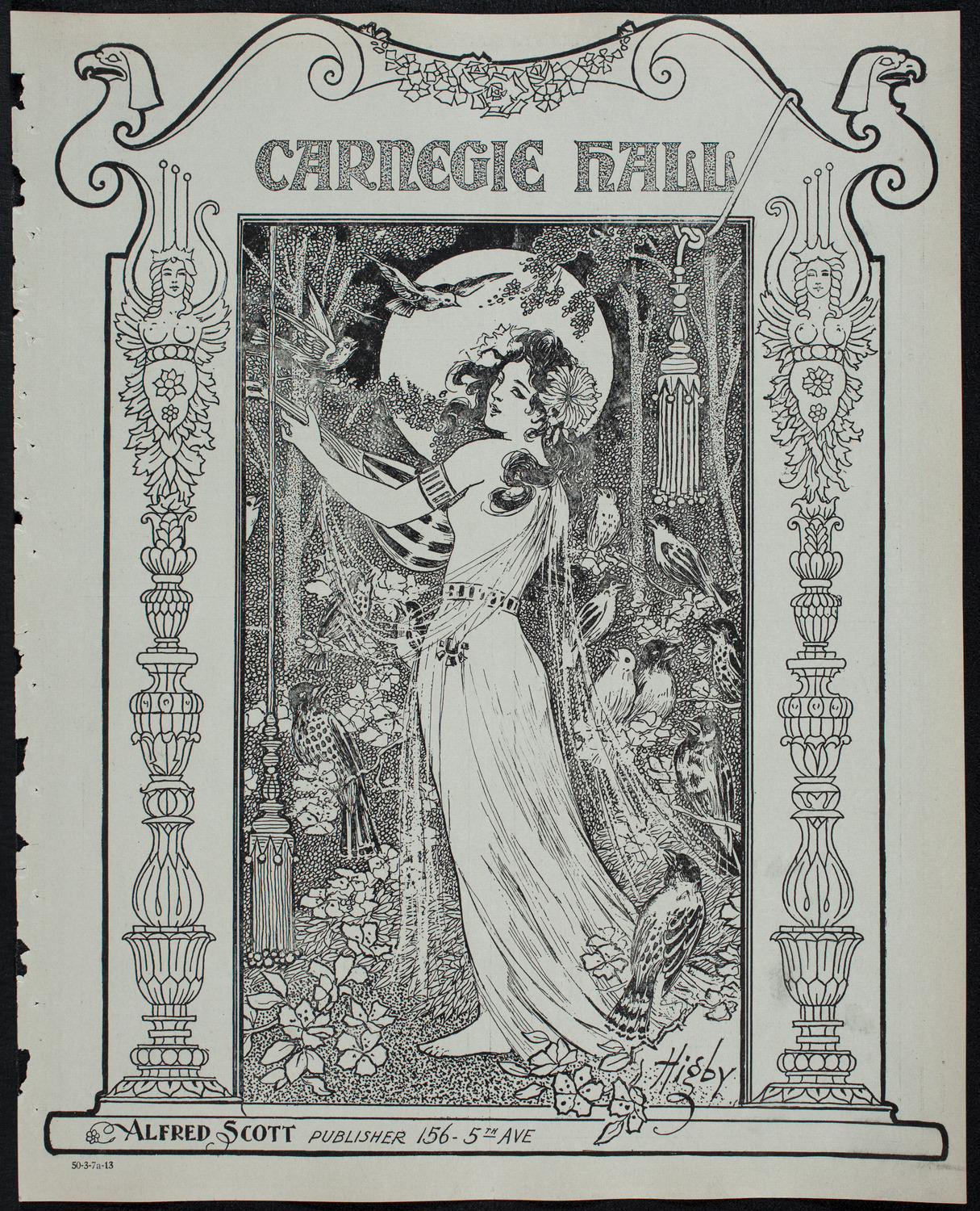 New York Philharmonic, March 7, 1913, program page 1